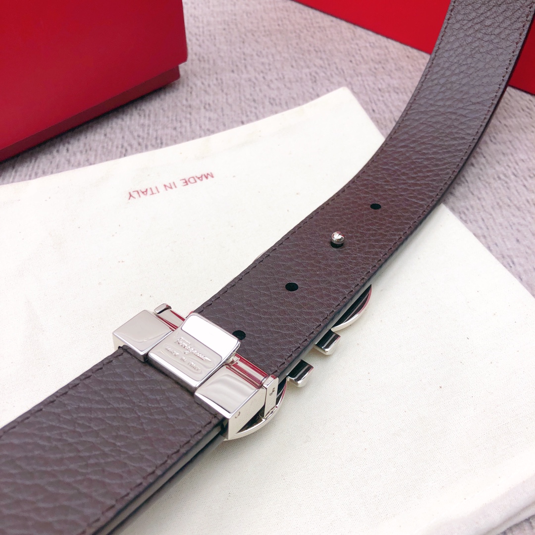 Salvatore Ferragamo Basic Belt Top Grain Leather