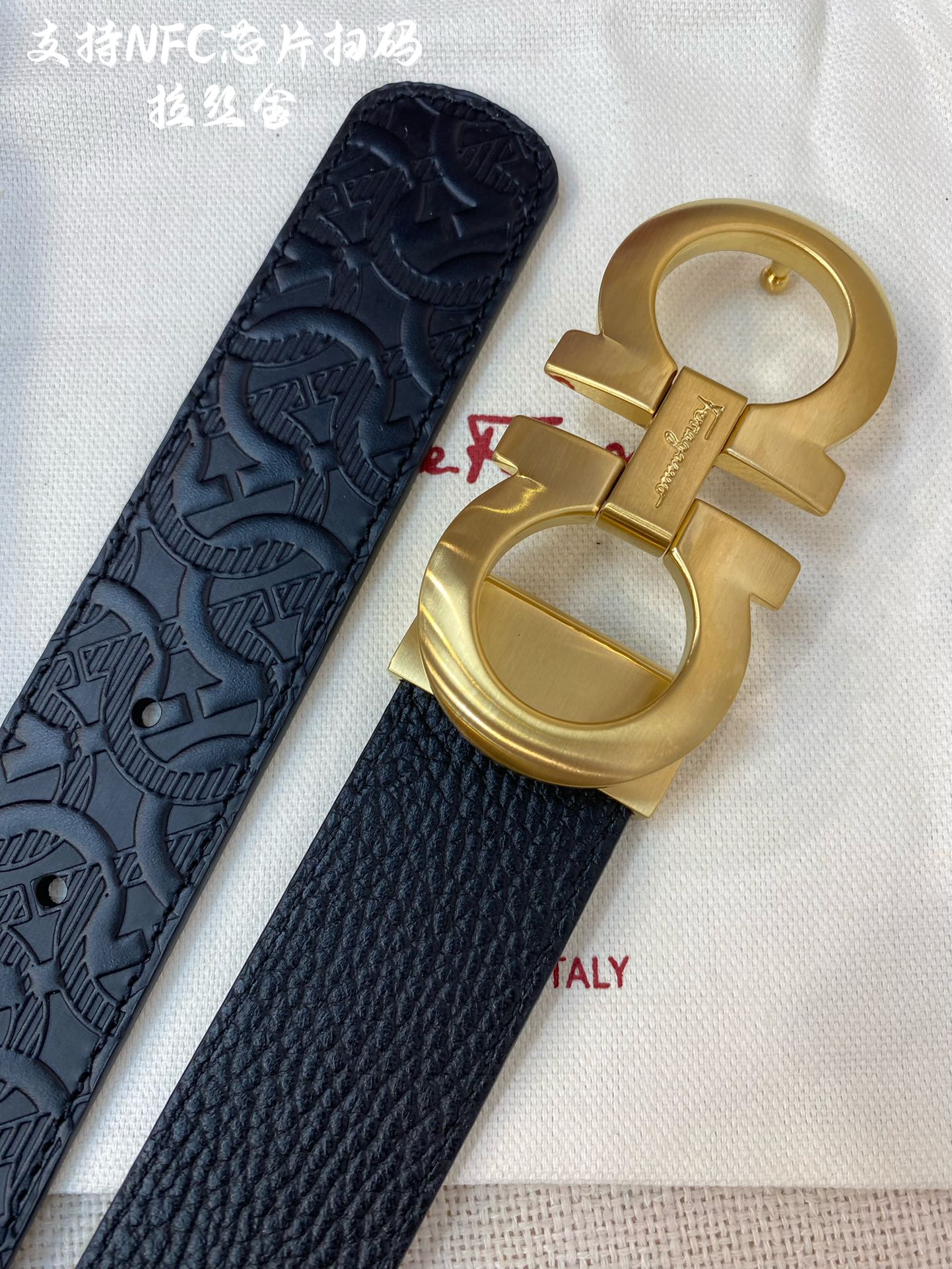 Salvatore Ferragamo Male Leather Belt Cow Leather M