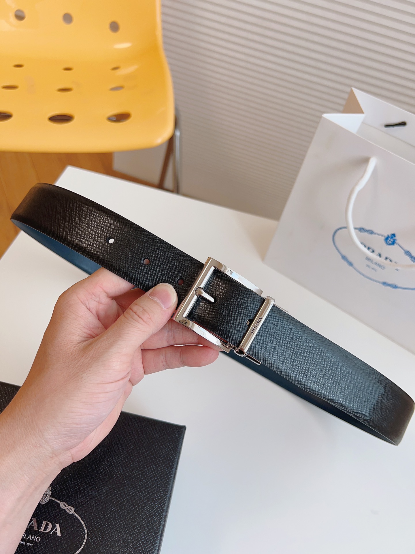 Prada Leather Belt 35mm