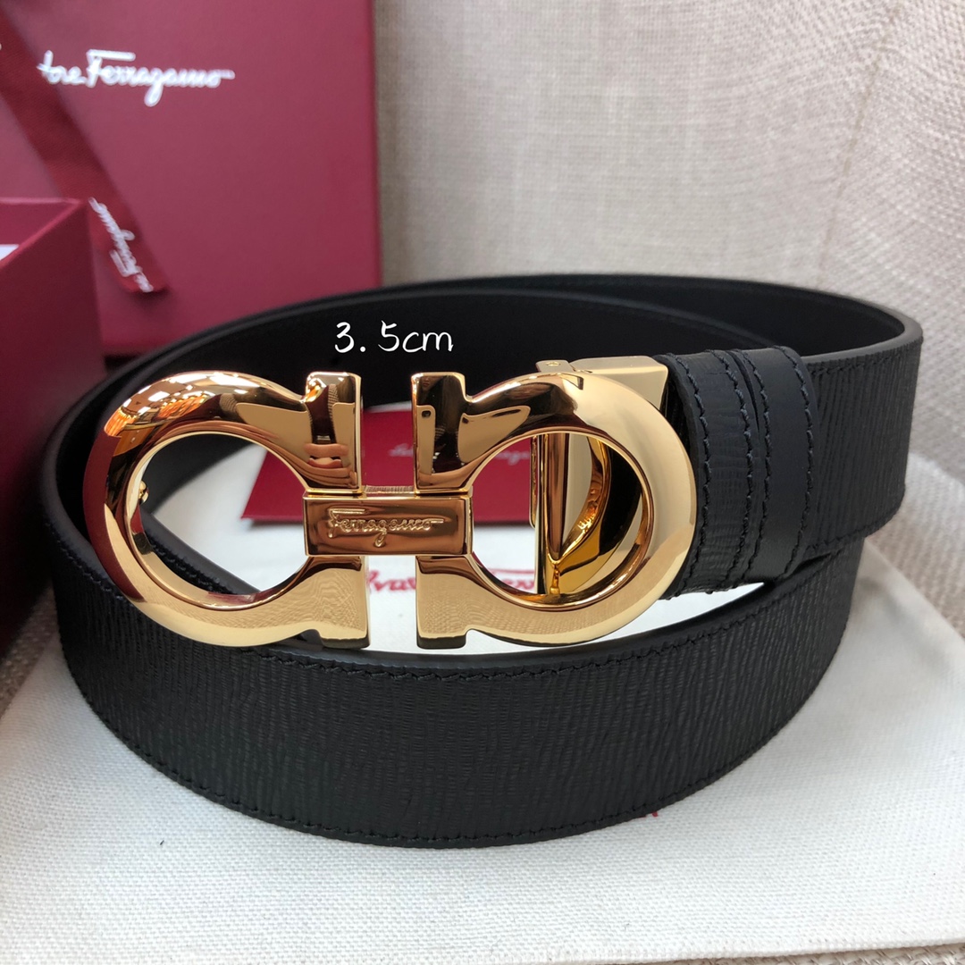 Salvatore Ferragamo Male Leather Belt Cow Leather 13514-m