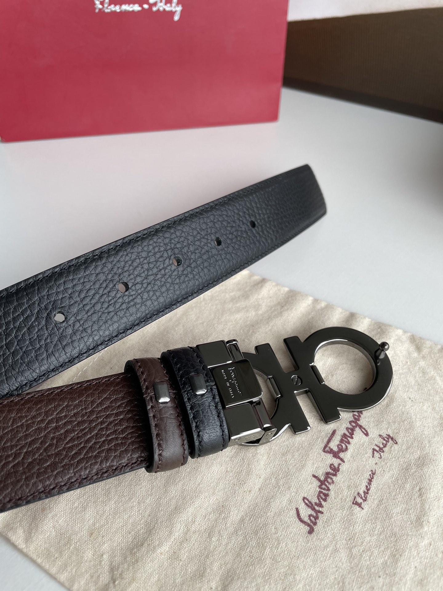 Salvatore Ferragamo Male Basic Belt Top Grain Leather M