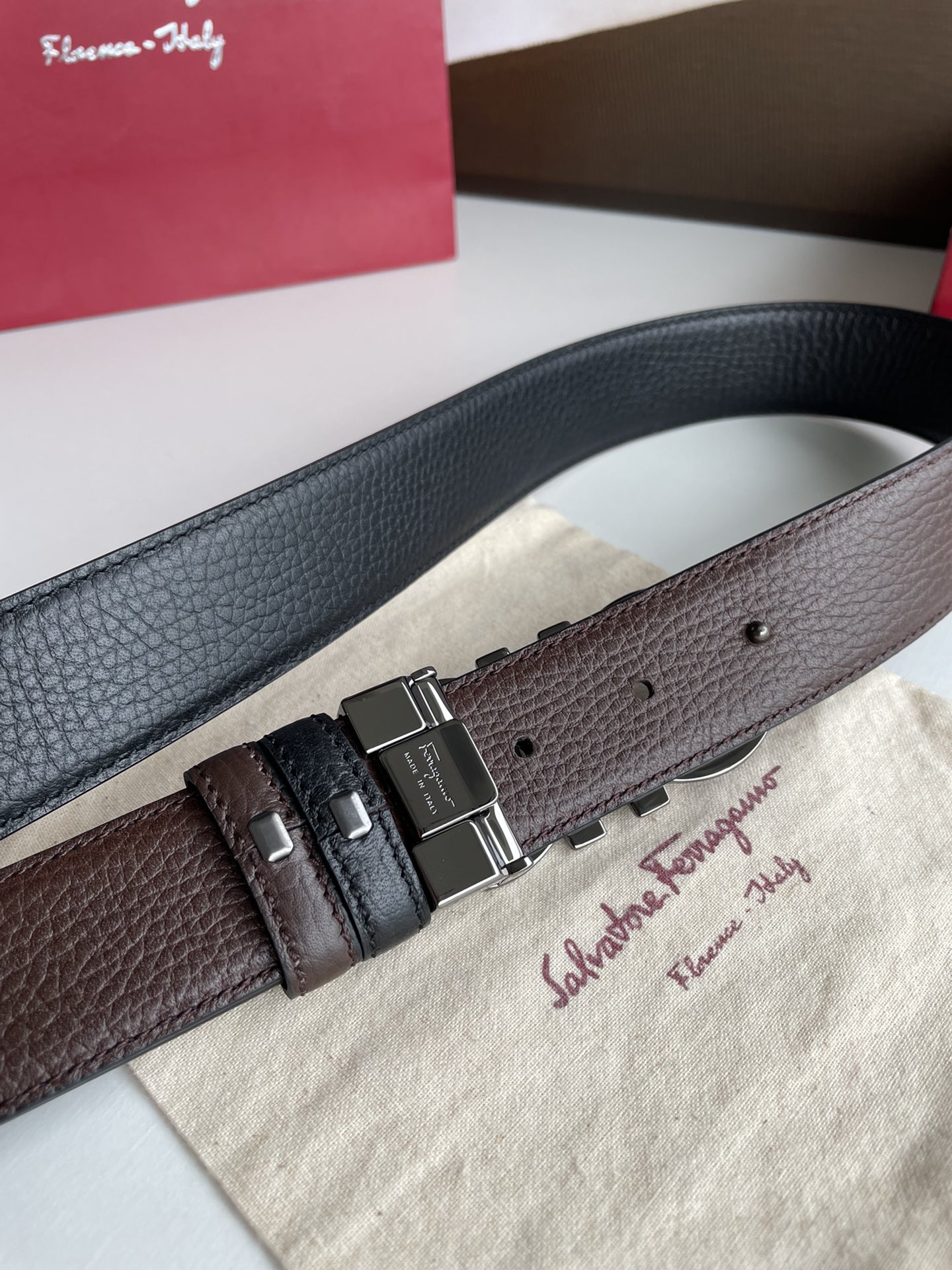 Salvatore Ferragamo Male Basic Belt Top Grain Leather M