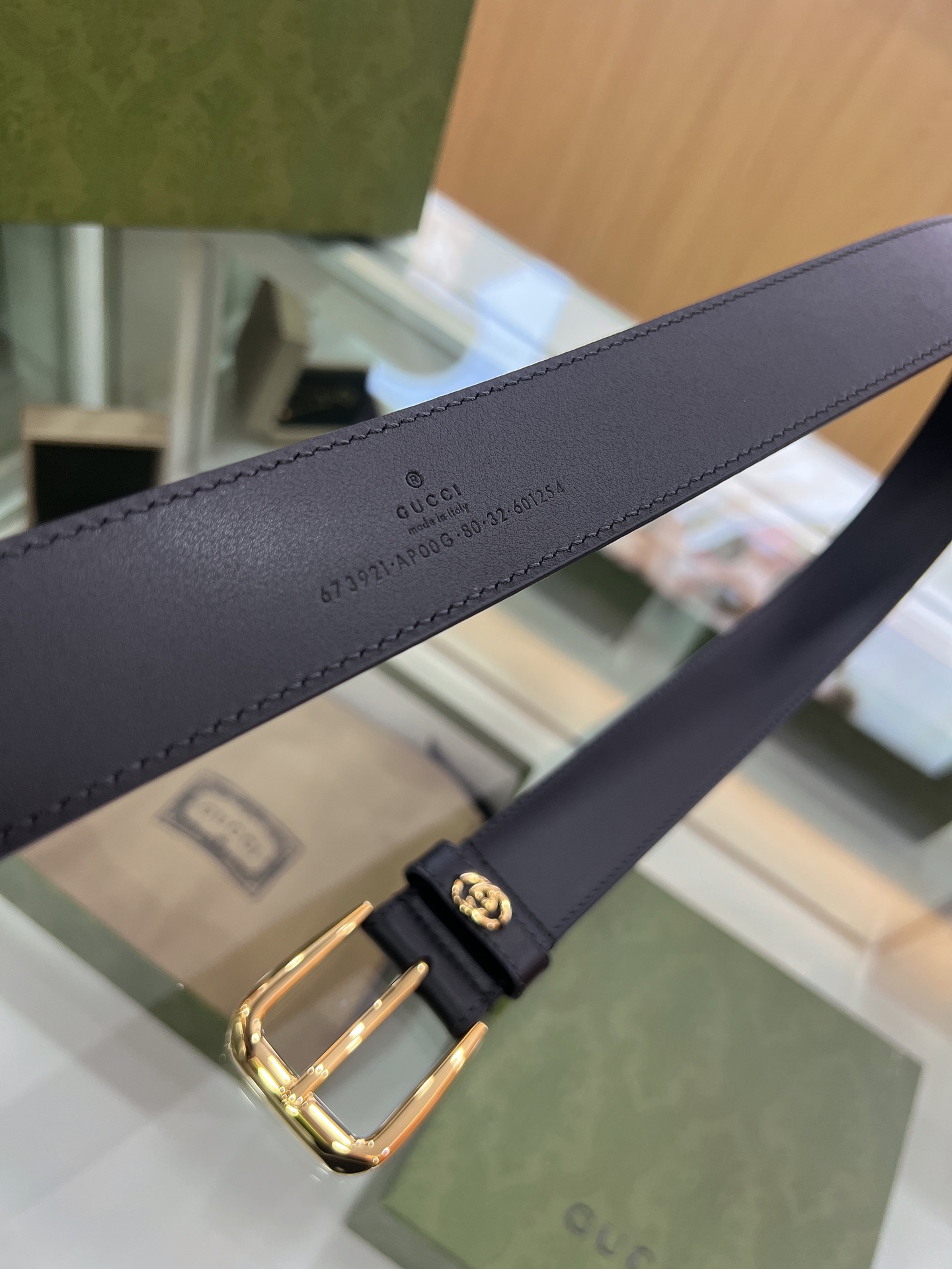 Gucci Basic Belt Top Grain Leather M