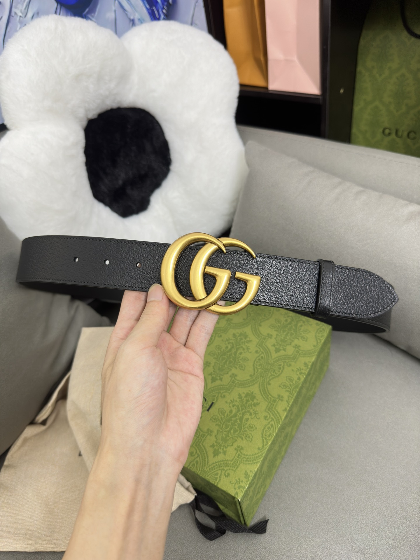 Gucci Basic Belt Cow Leather M