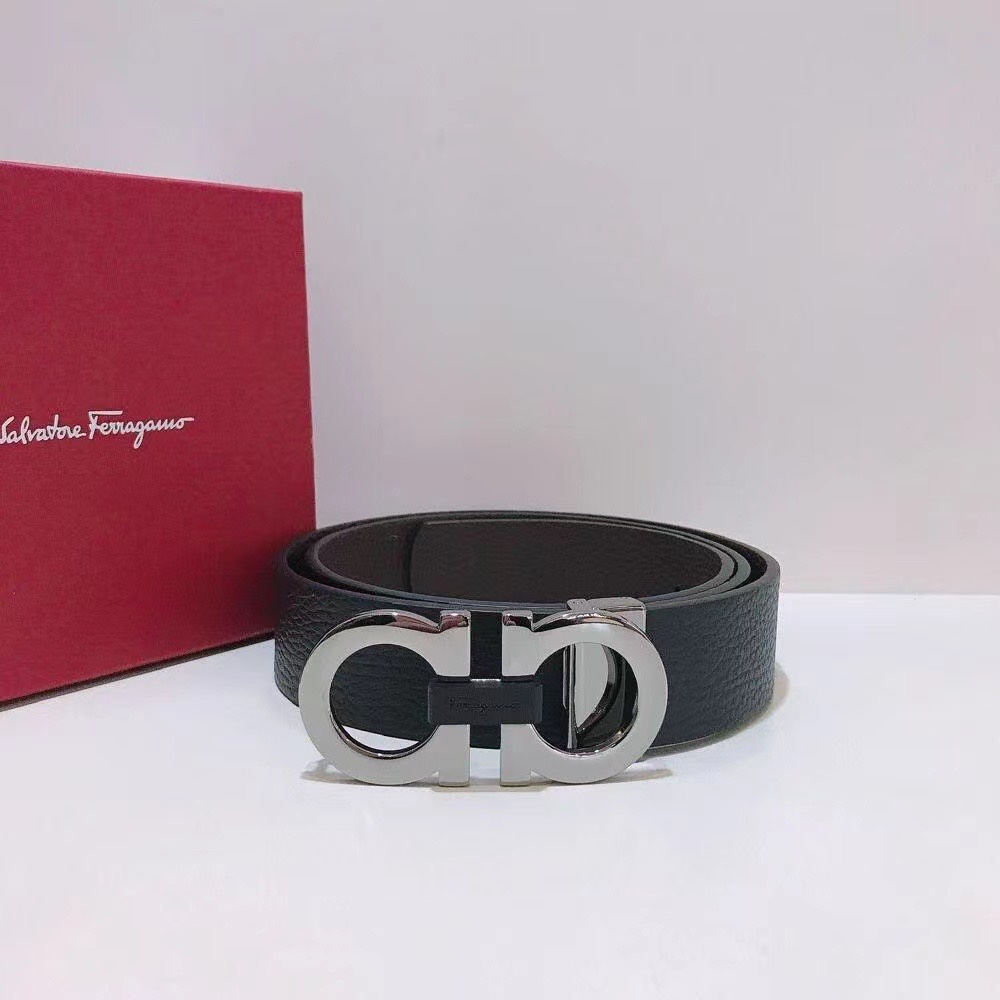 Salvatore Ferragamo Male Leather Belt Top Grain Leather 13514-s-m-l