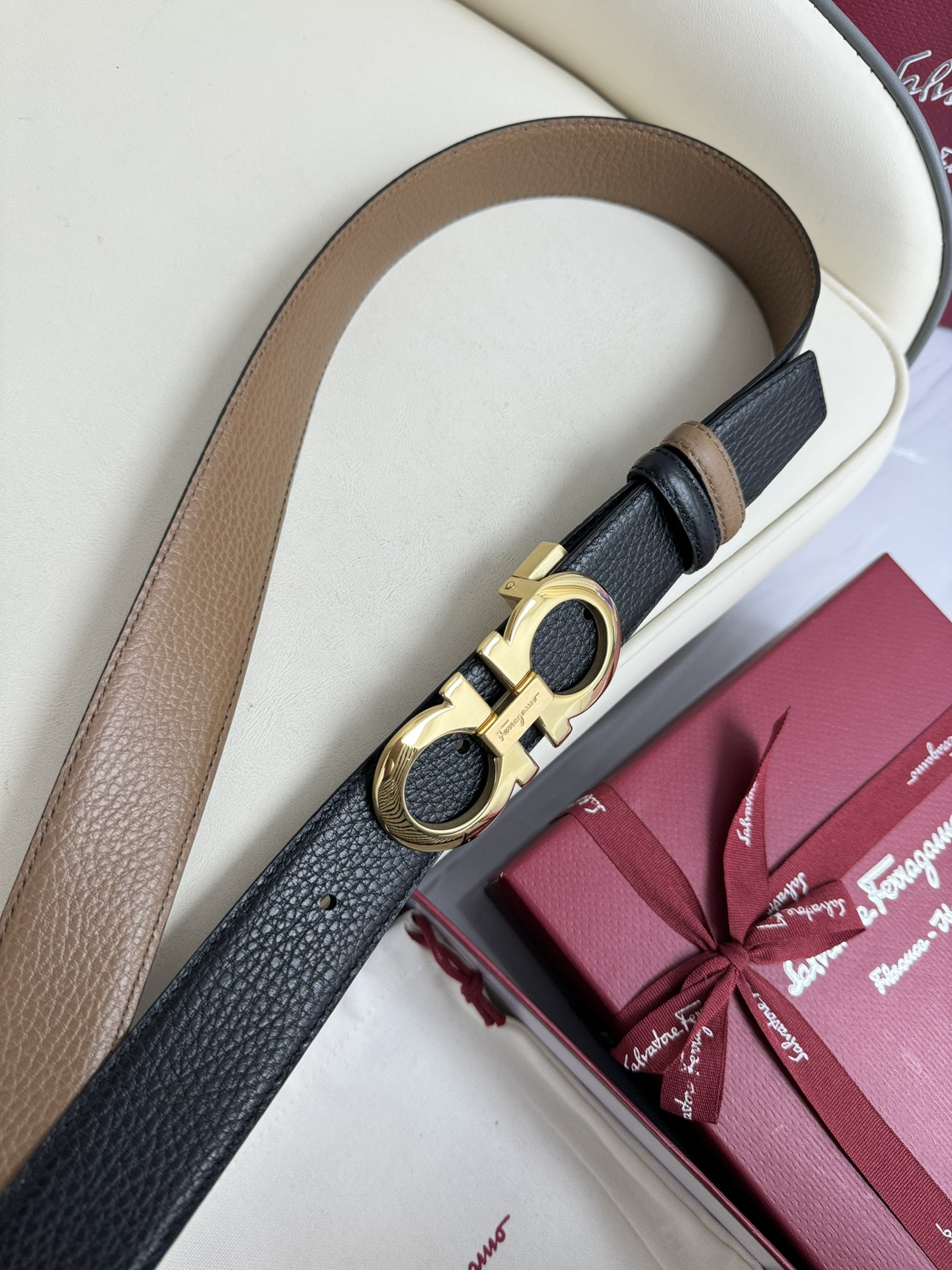 Salvatore Ferragamo Basic Belt Top Grain Leather