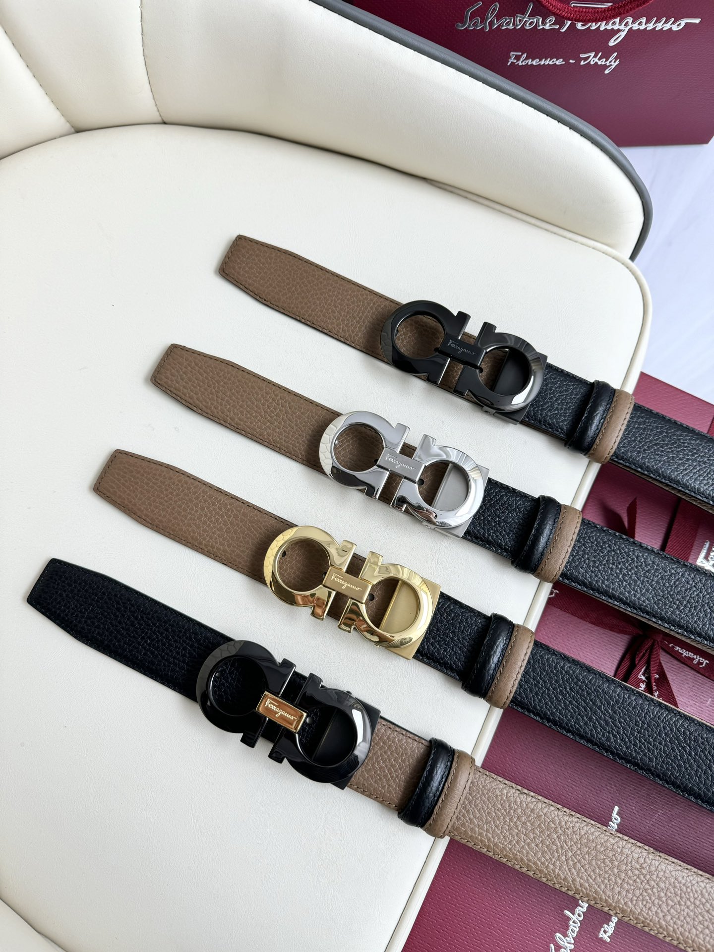 Salvatore Ferragamo Basic Belt Top Grain Leather