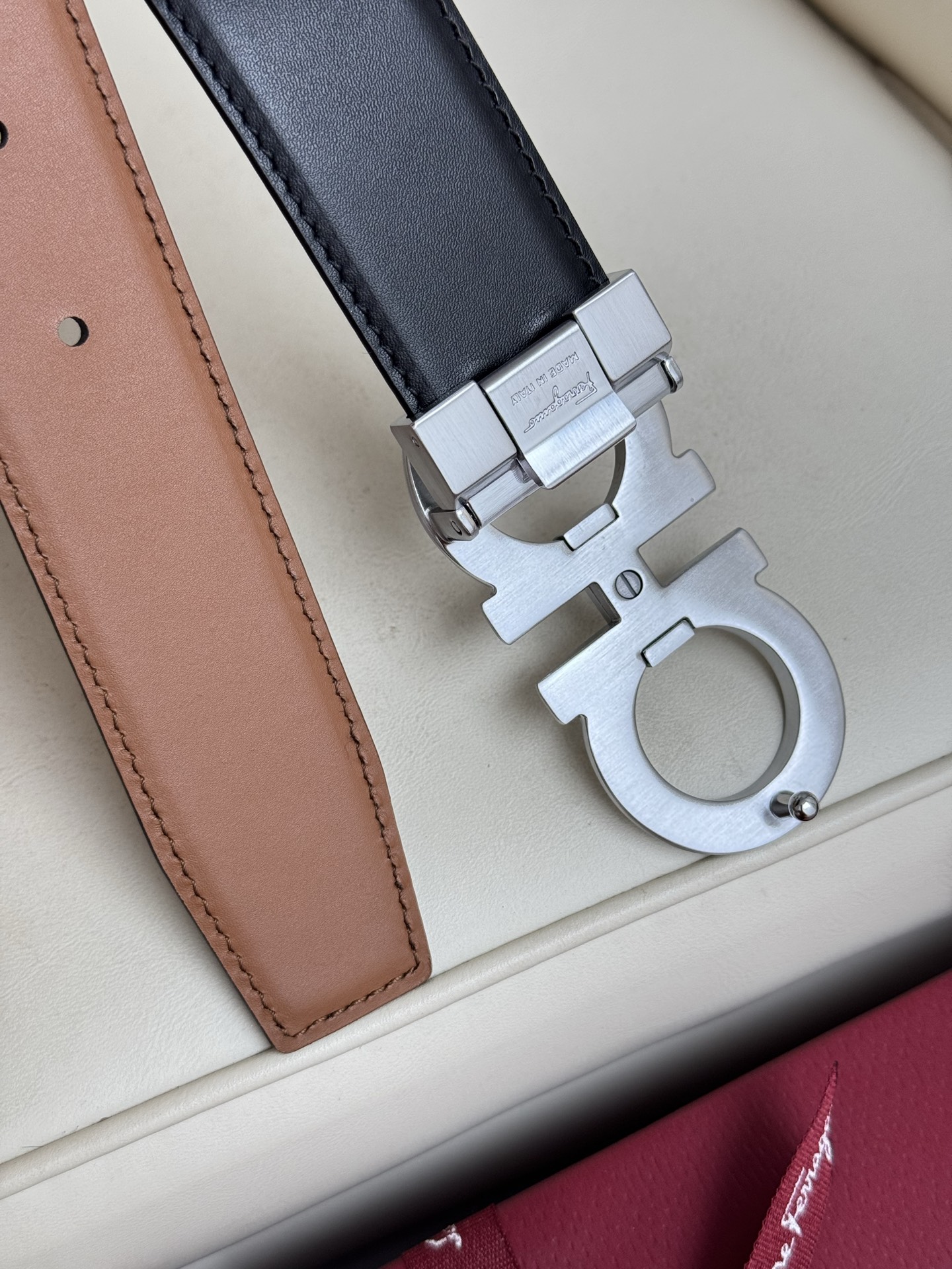 Salvatore Ferragamo Basic Belt Top Grain Leather