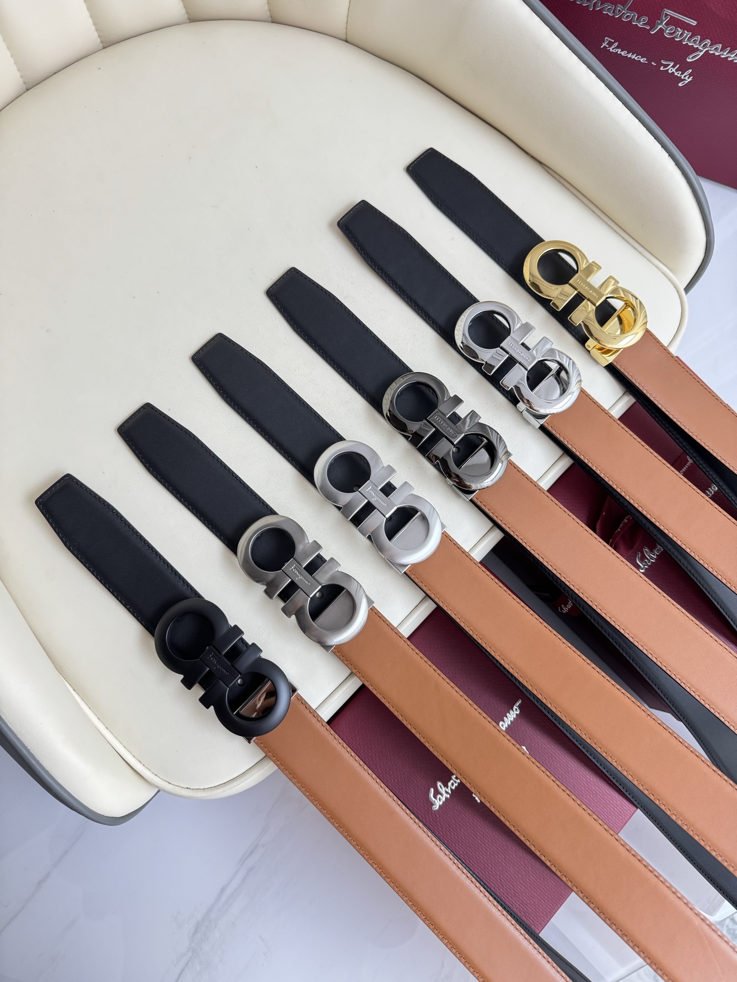 Salvatore Ferragamo Basic Belt Top Grain Leather