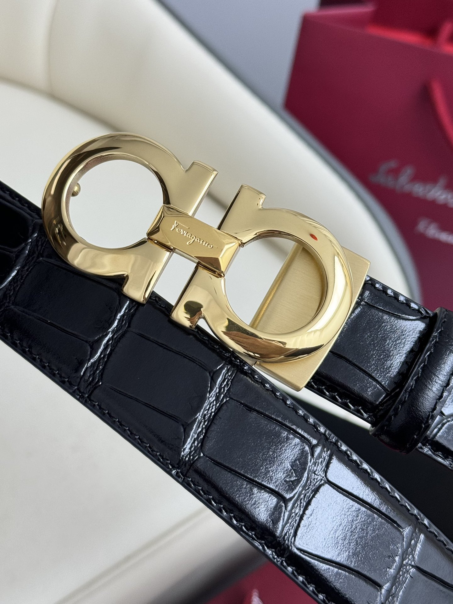 Salvatore Ferragamo Basic Belt Top Grain Leather