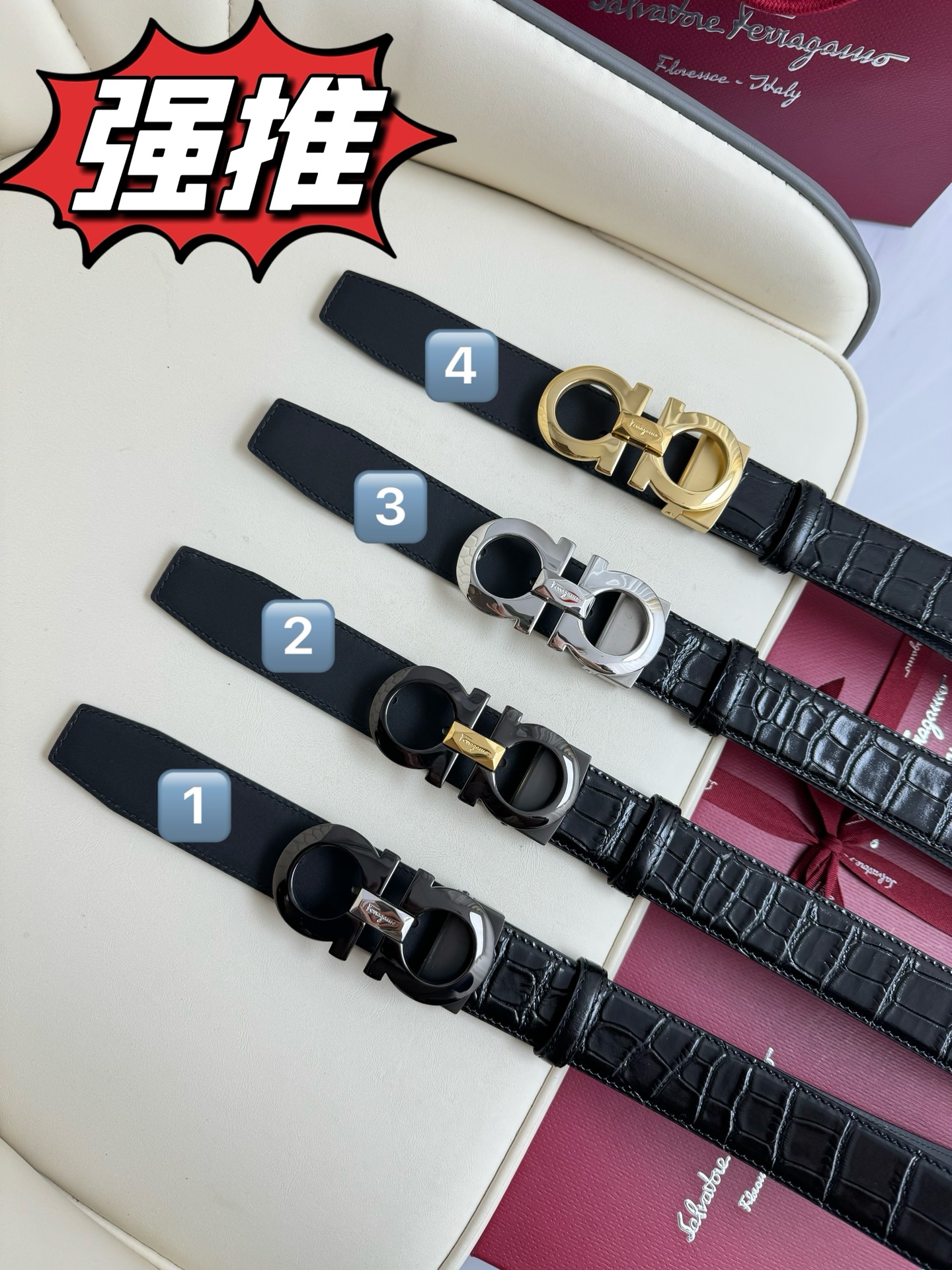 Salvatore Ferragamo Basic Belt Top Grain Leather