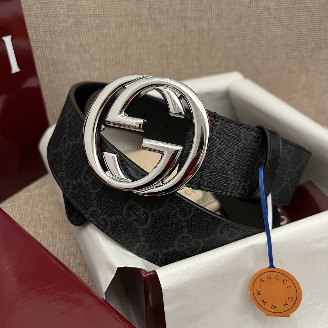 Gucci Basic Belt Canvas Black S-m