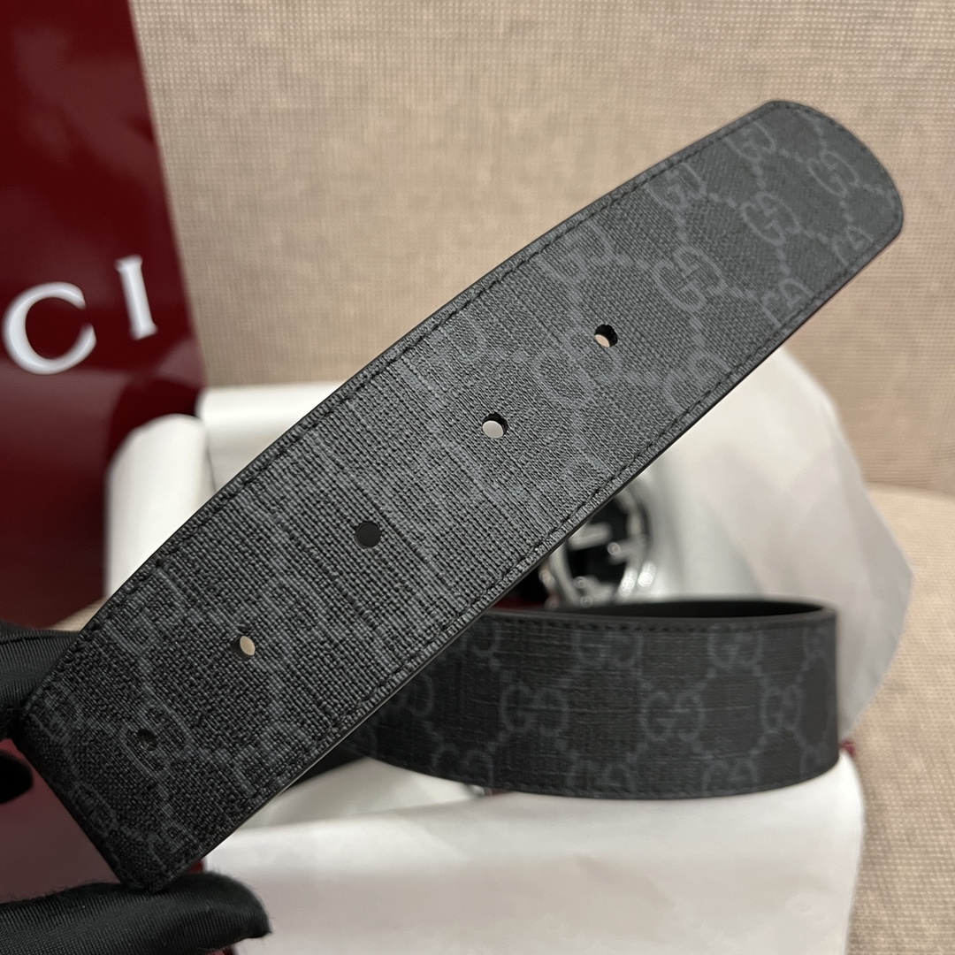 Gucci Basic Belt Canvas Black S-m
