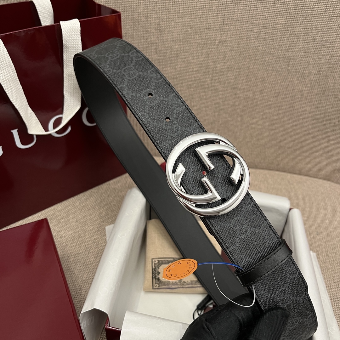 Gucci Basic Belt Canvas Black S-m