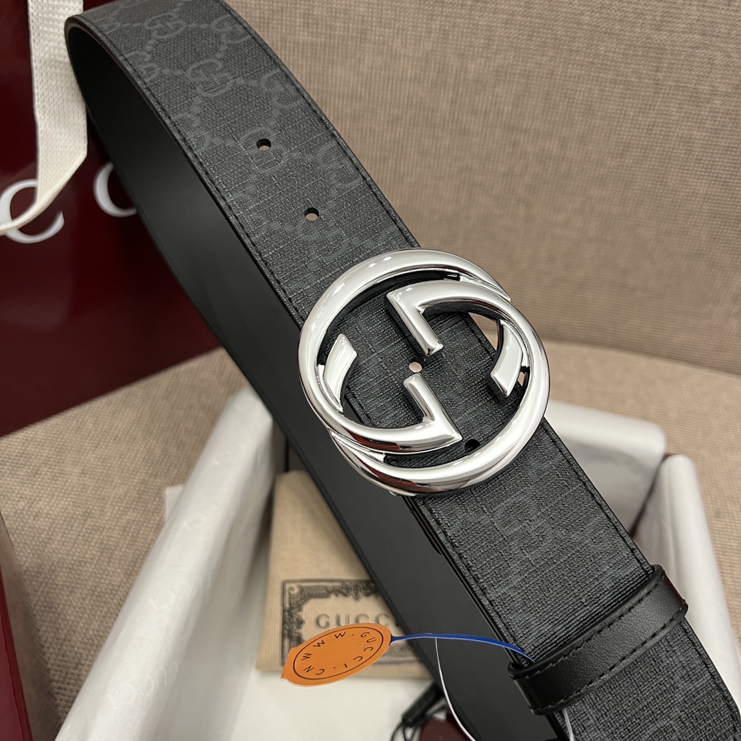 Gucci Basic Belt Canvas Black S-m