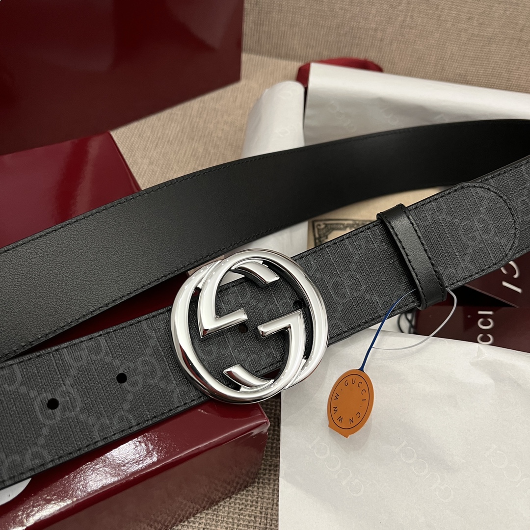 Gucci Basic Belt Canvas Black S-m