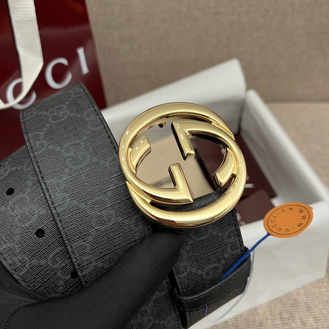 Gucci Basic Belt Canvas Black S-m