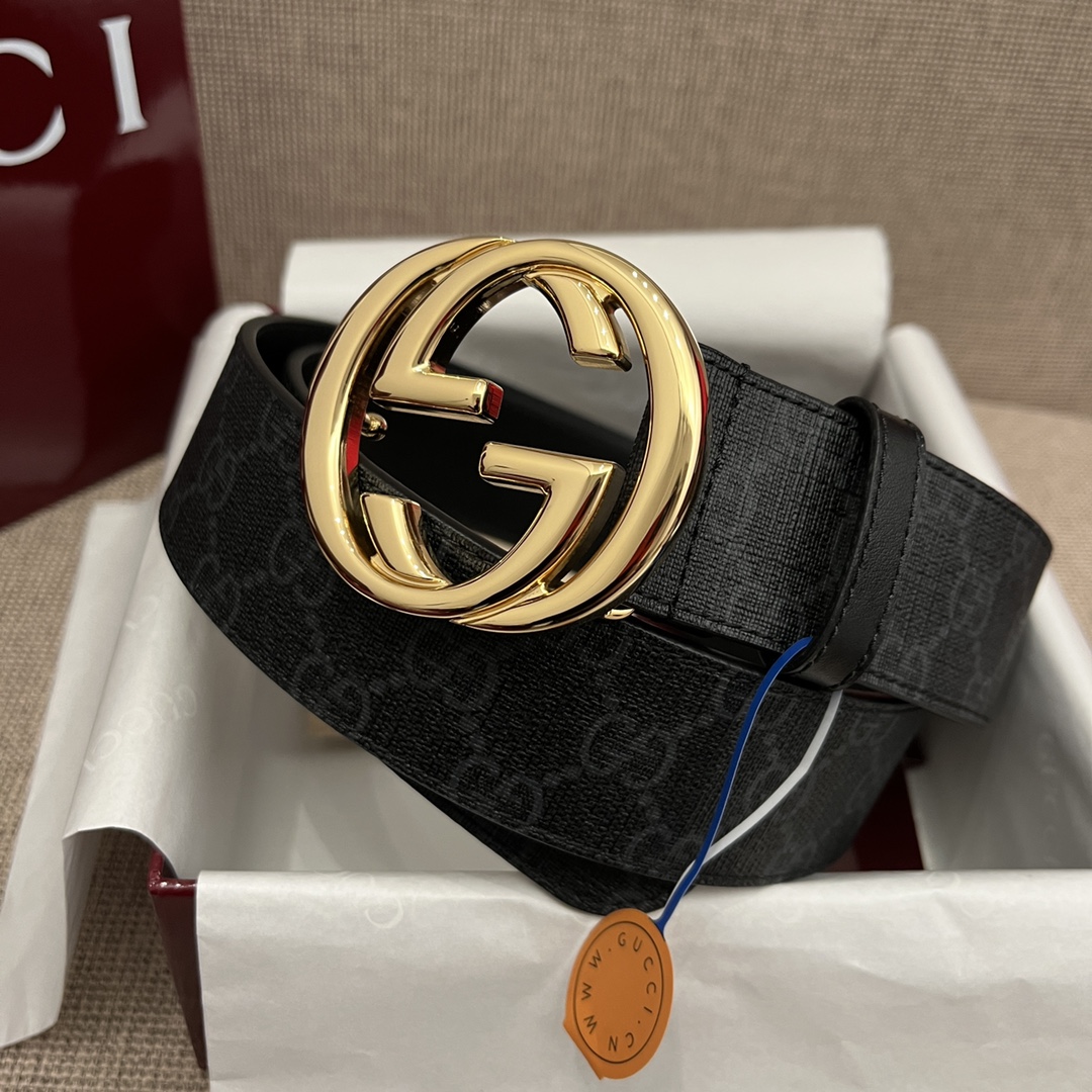Gucci Basic Belt Canvas Black S-m