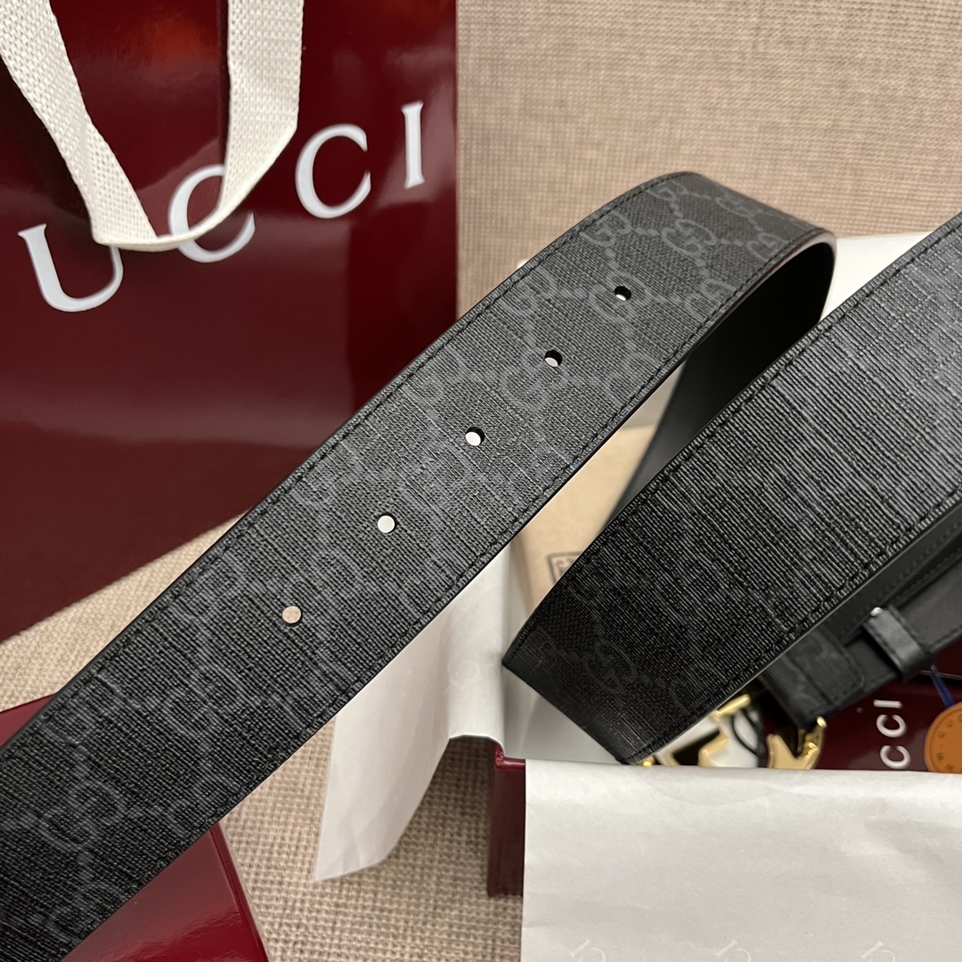 Gucci Basic Belt Canvas Black S-m