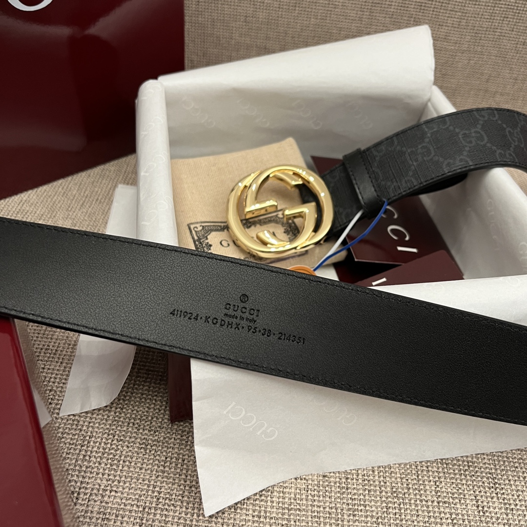 Gucci Basic Belt Canvas Black S-m