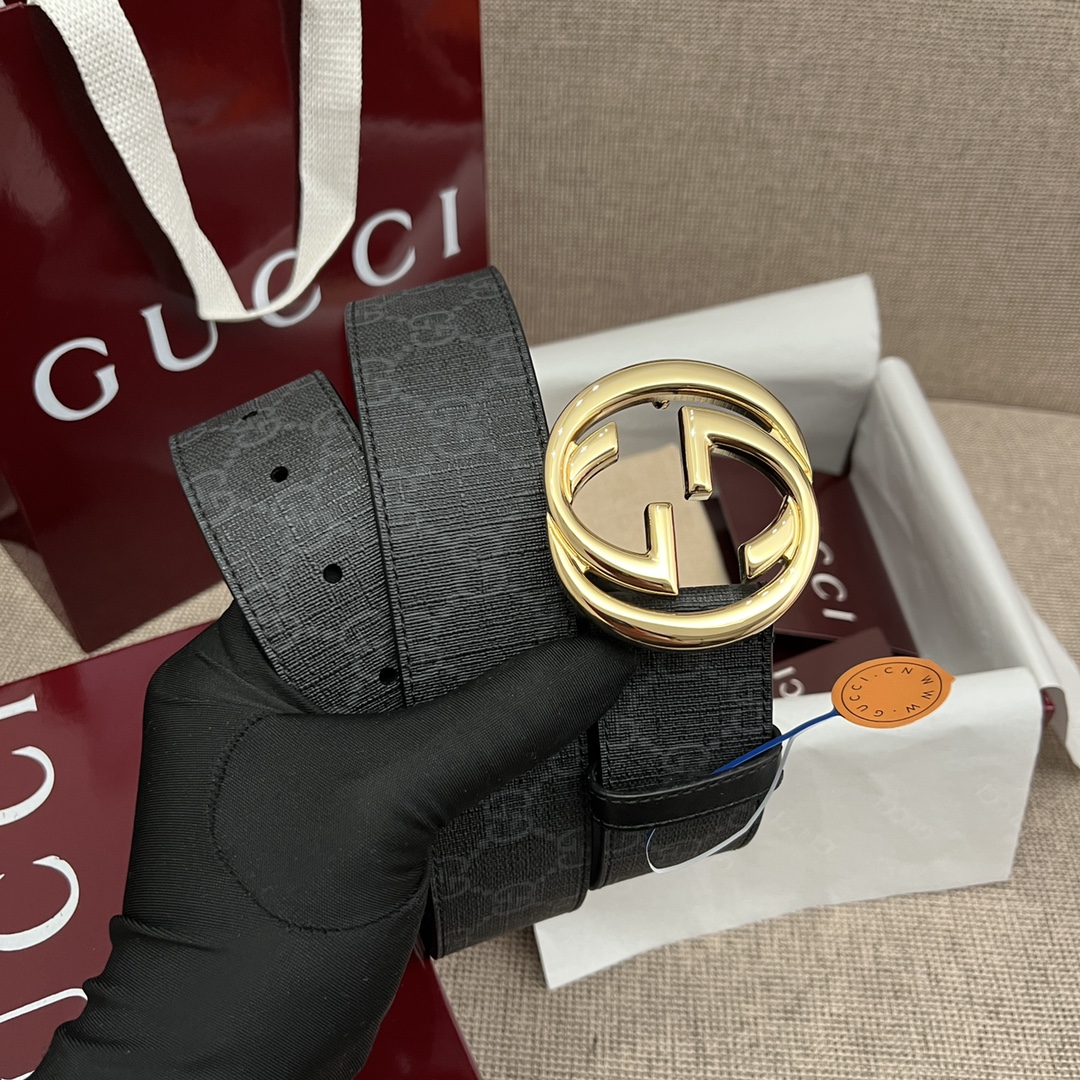 Gucci Basic Belt Canvas Black S-m