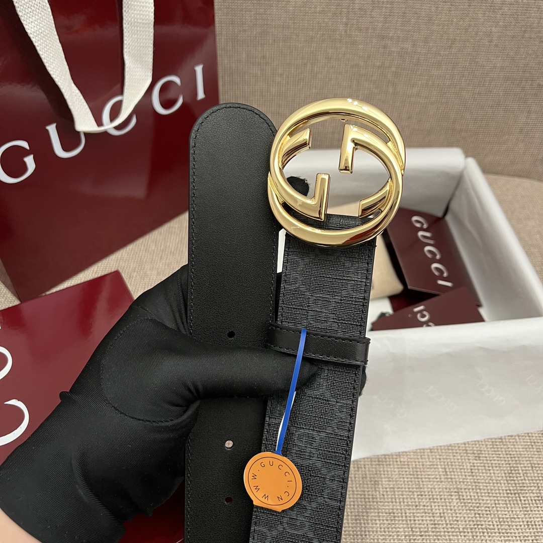 Gucci Basic Belt Canvas Black S-m