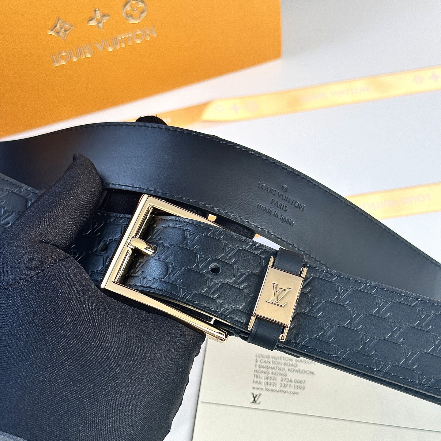 Louis Vuitton Male Basic Belt Cow Leather S-l