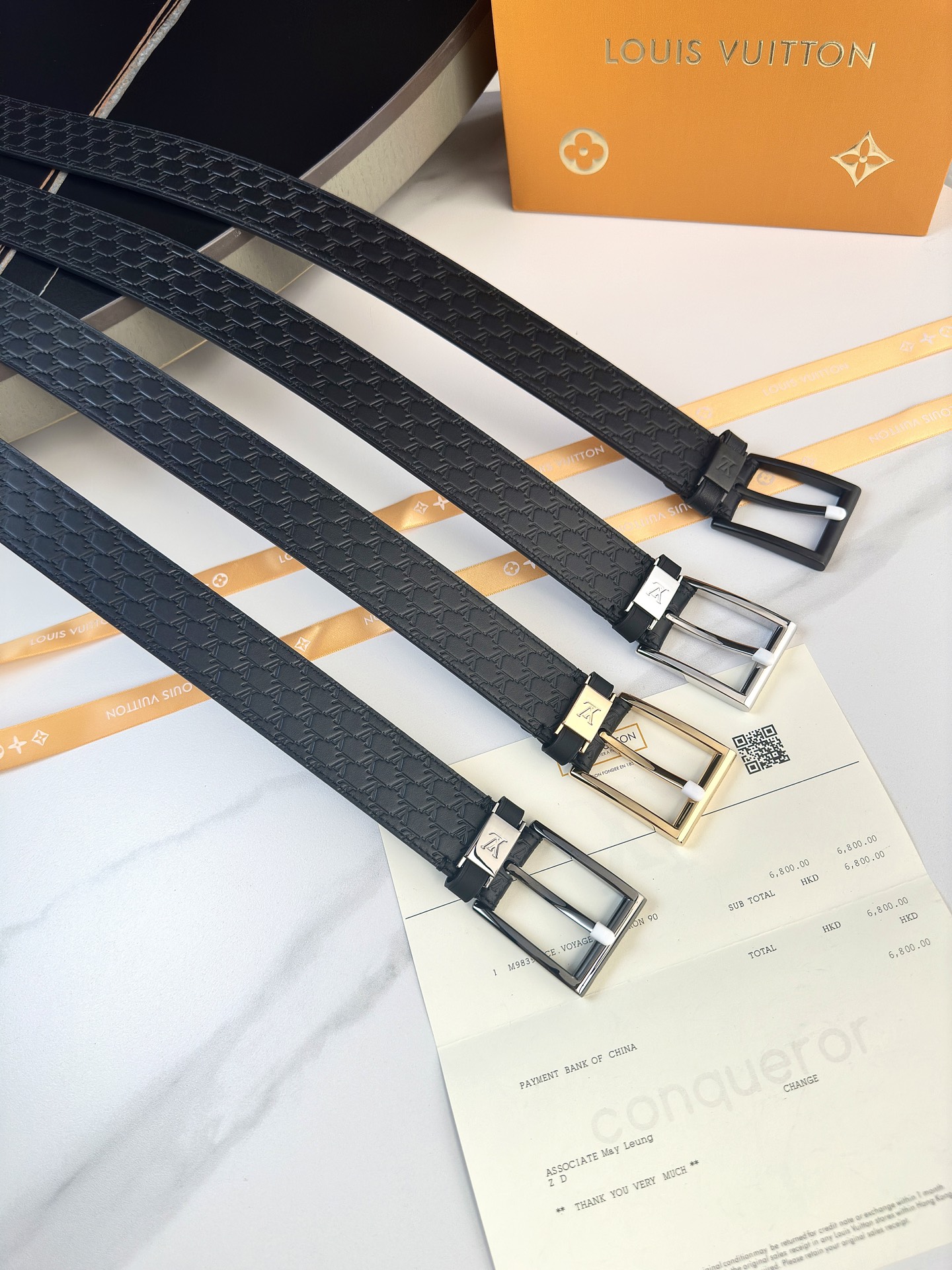 Louis Vuitton Male Basic Belt Cow Leather S-l