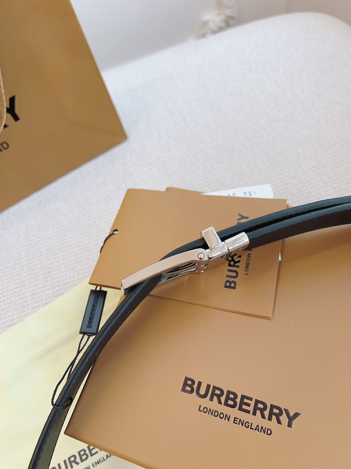 Burberry Basic Belt Cow Leather Black