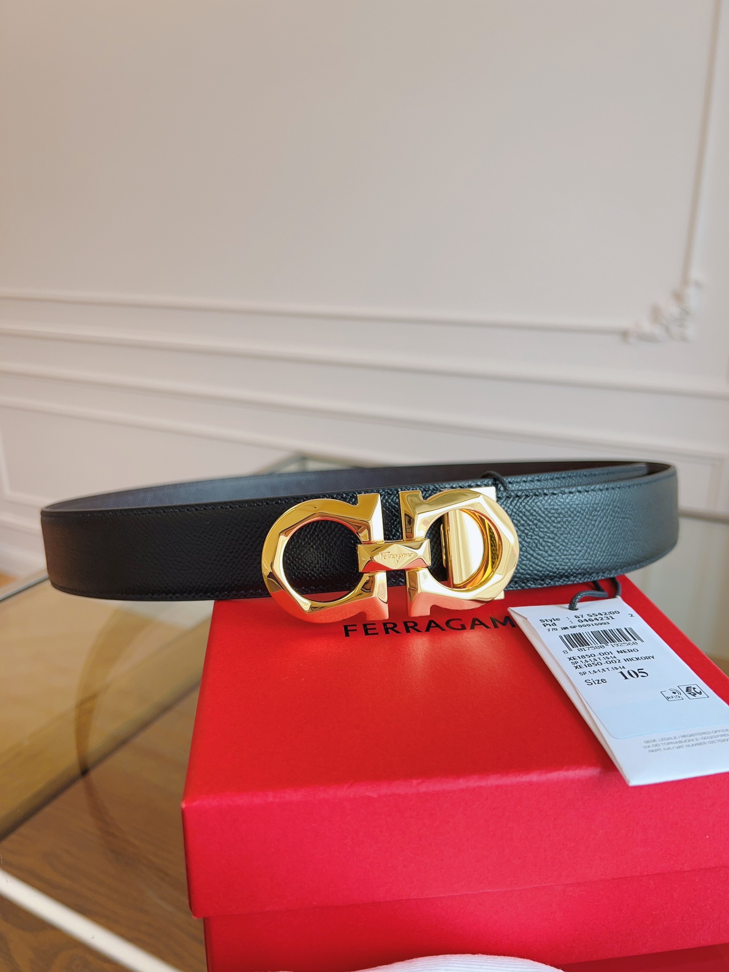 Salvatore Ferragamo Male Basic Belt Cow Leather M