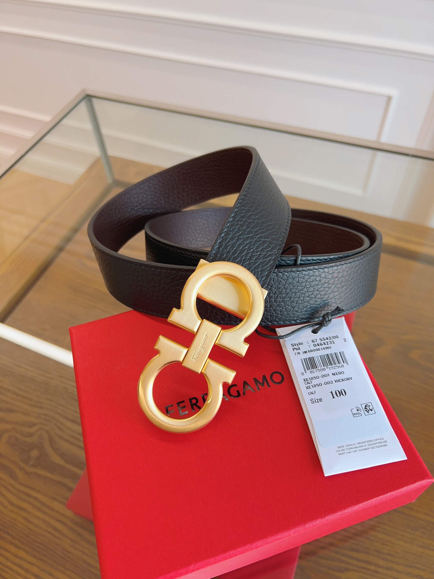 Salvatore Ferragamo Male Basic Belt Cow Leather M