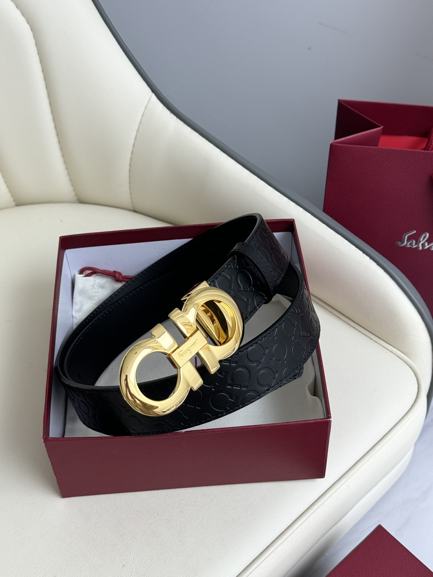 Salvatore Ferragamo Basic Belt Top Grain Leather