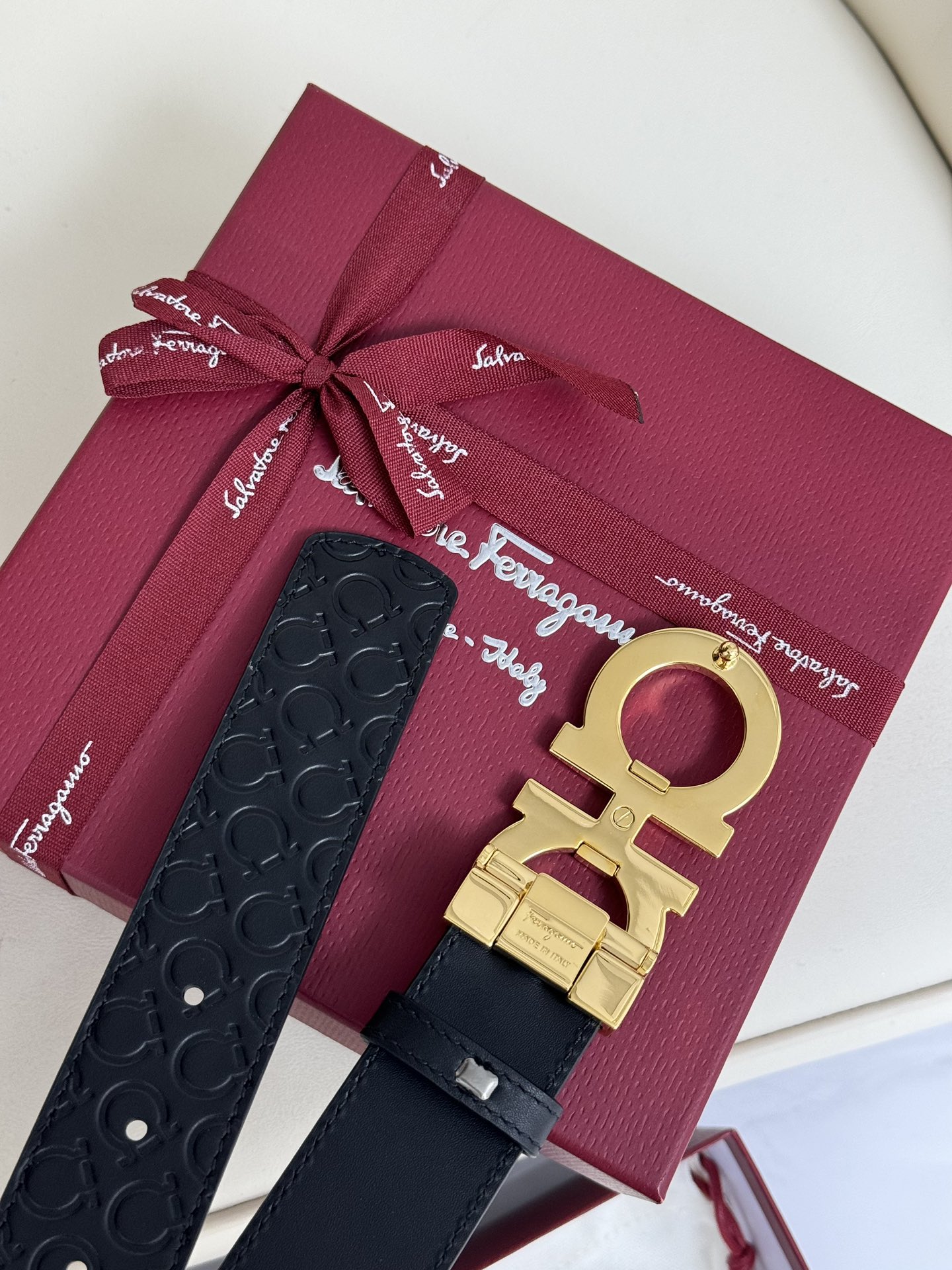 Salvatore Ferragamo Basic Belt Top Grain Leather