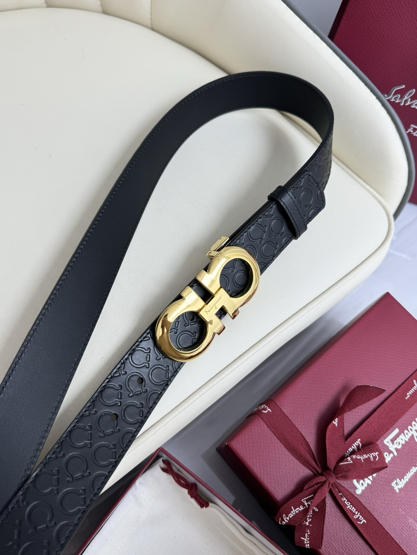 Salvatore Ferragamo Basic Belt Top Grain Leather