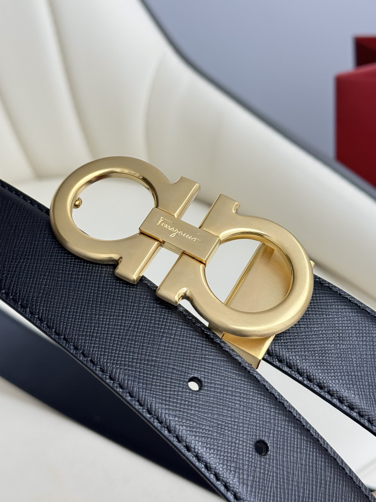 Salvatore Ferragamo Basic Belt Top Grain Leather