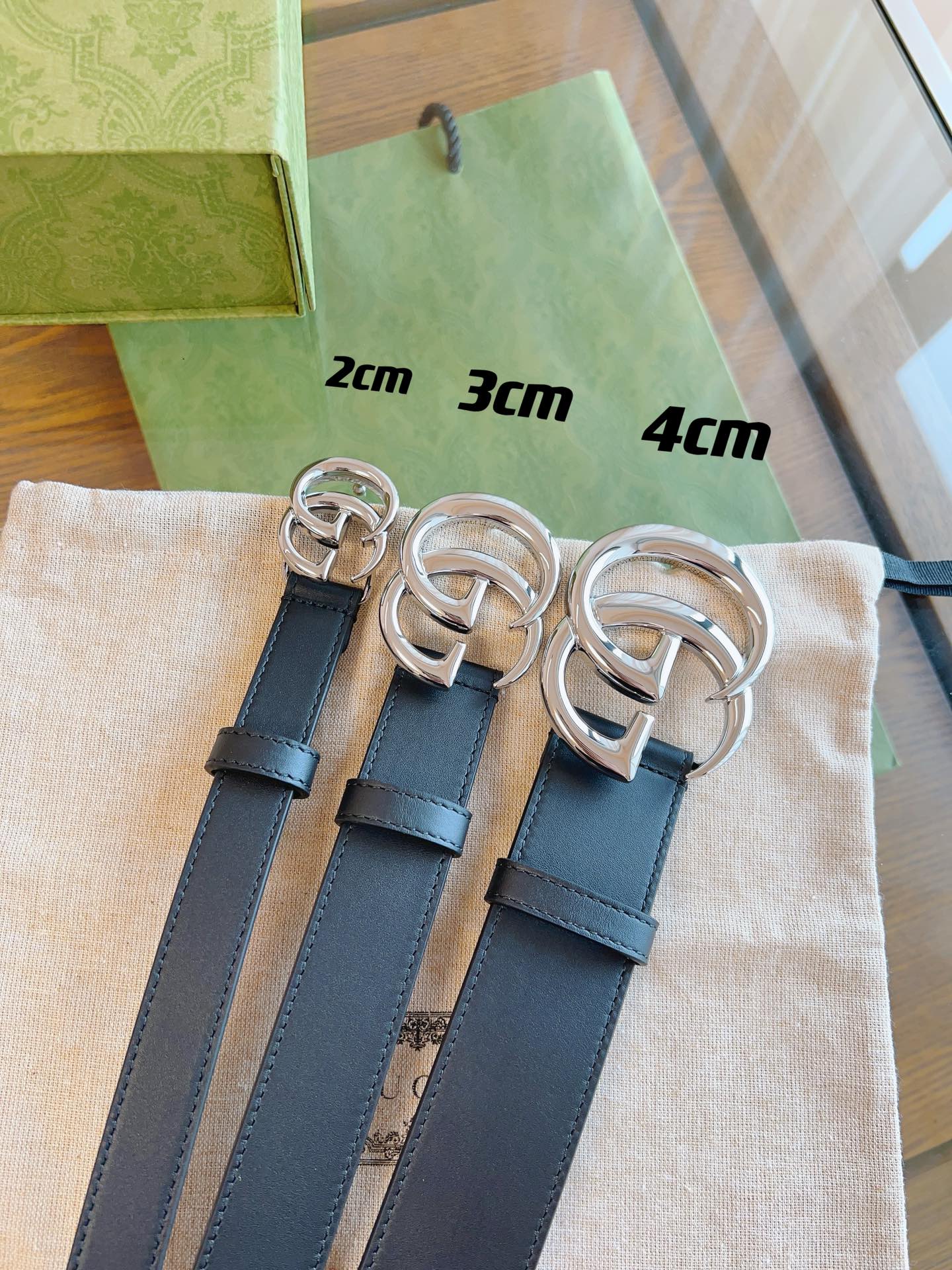 Gucci Basic Belt Cow Leather Black