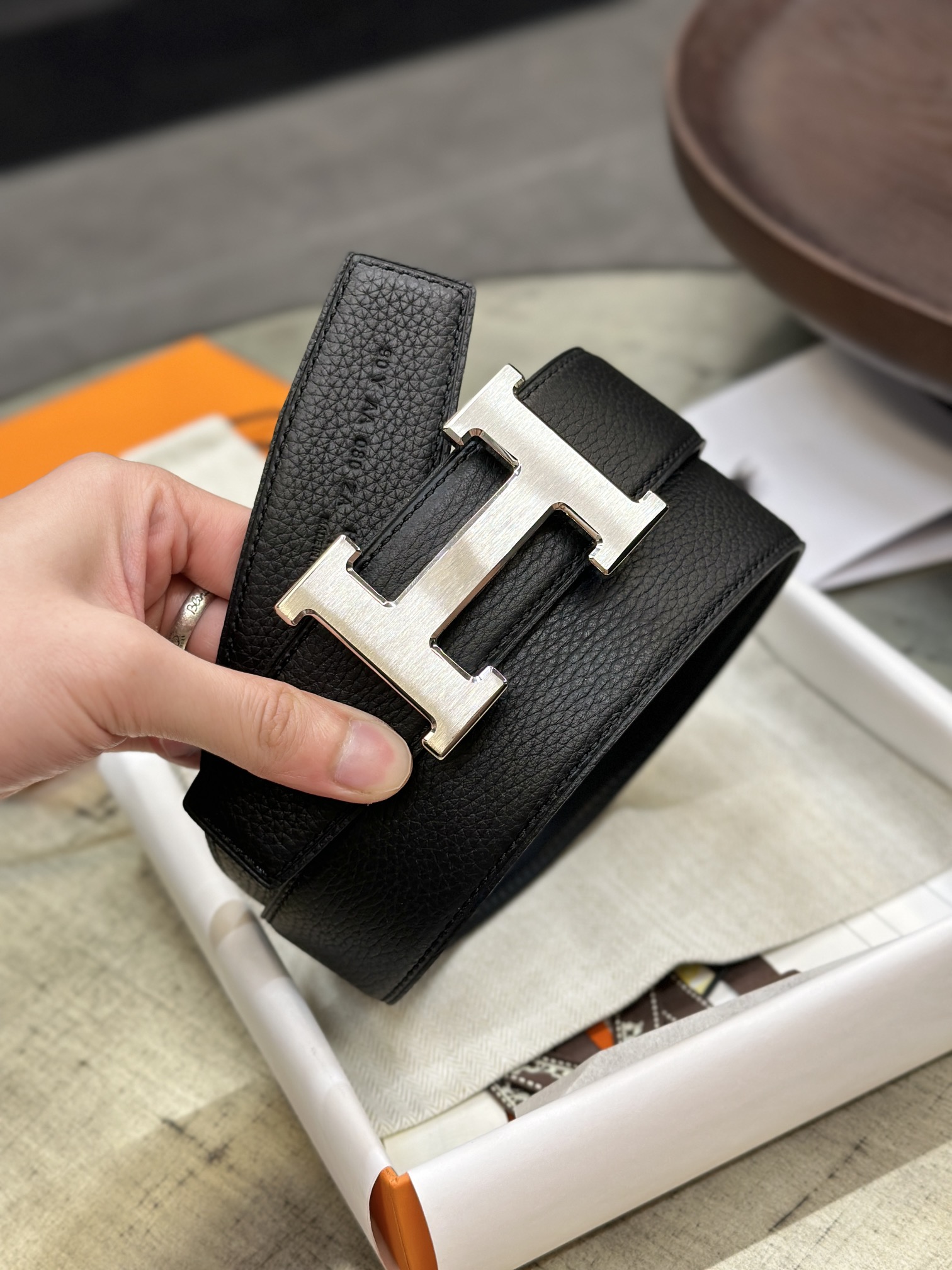 Hermès Male Basic Belt 38mm-s-m