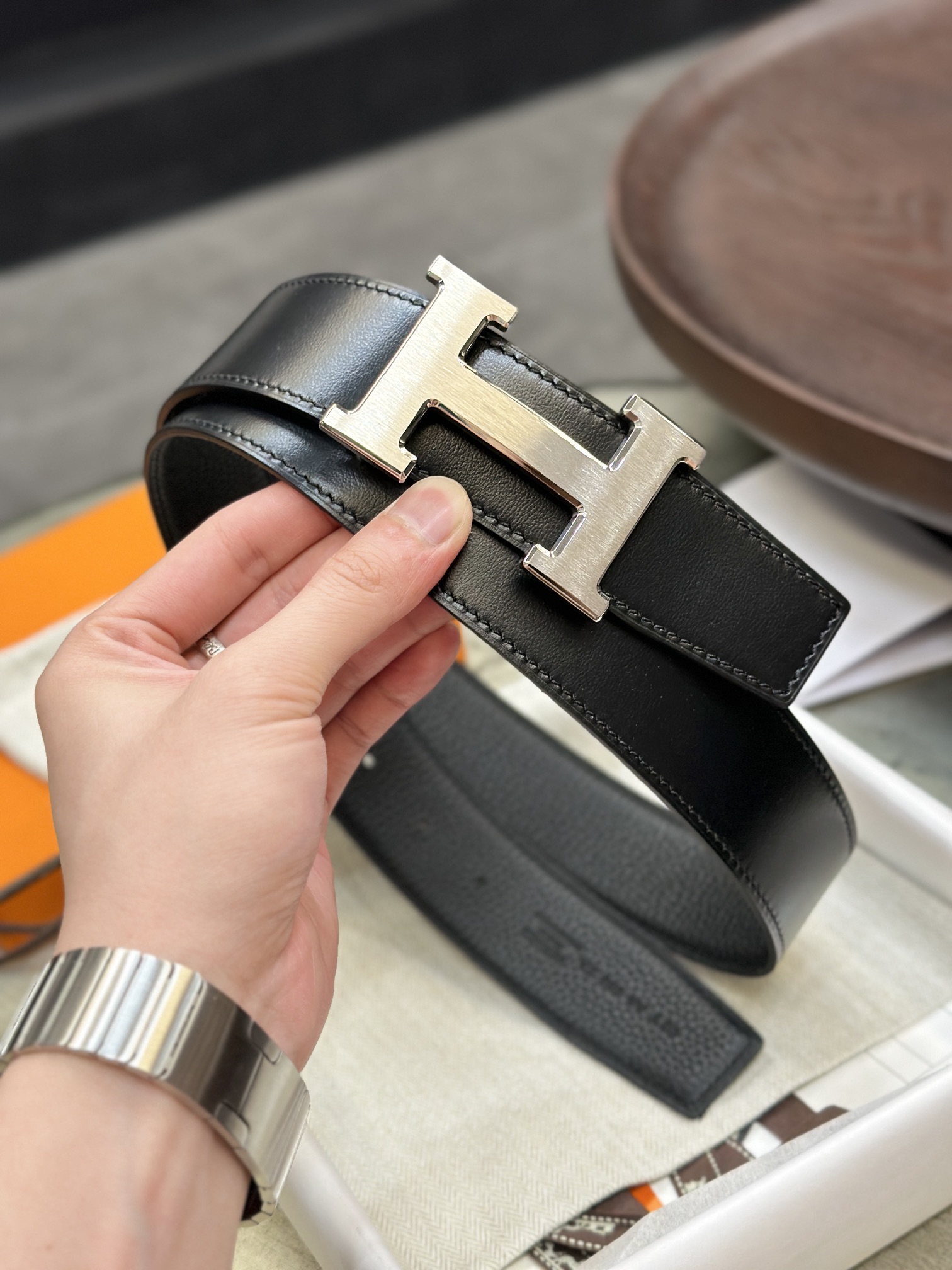 Hermès Male Basic Belt 38mm-s-m