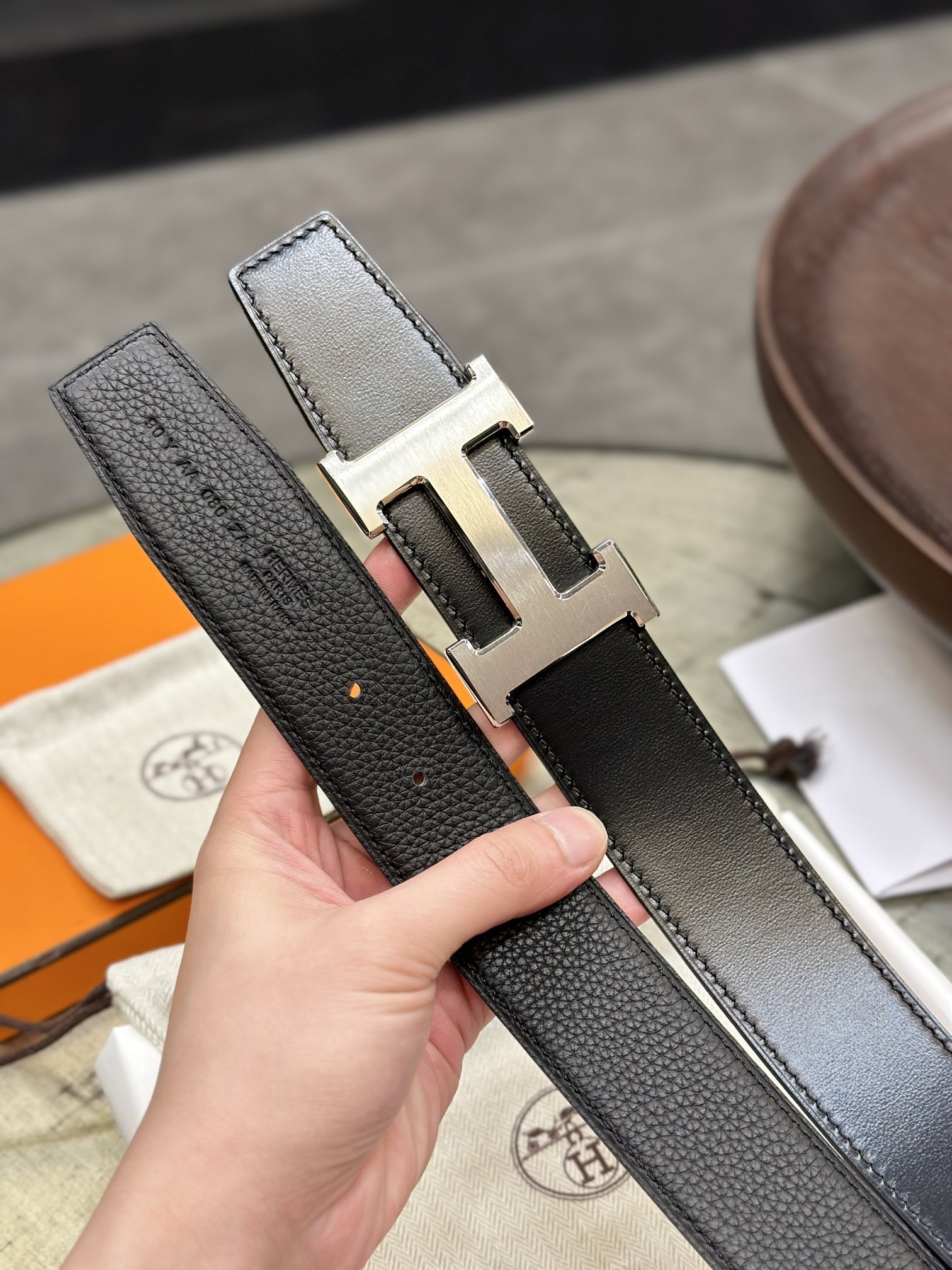 Hermès Male Basic Belt 38mm-s-m