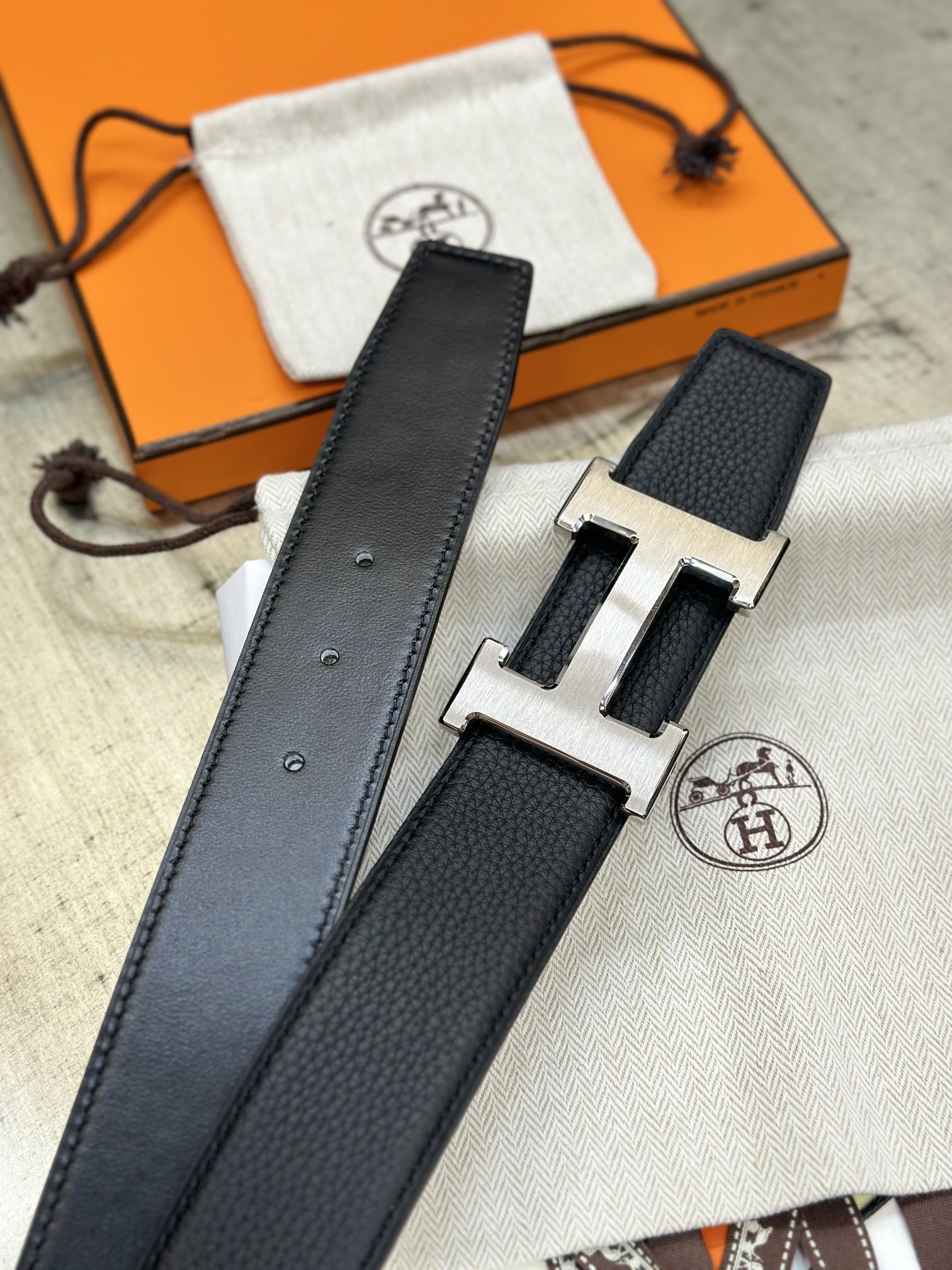 Hermès Male Basic Belt 38mm-s-m