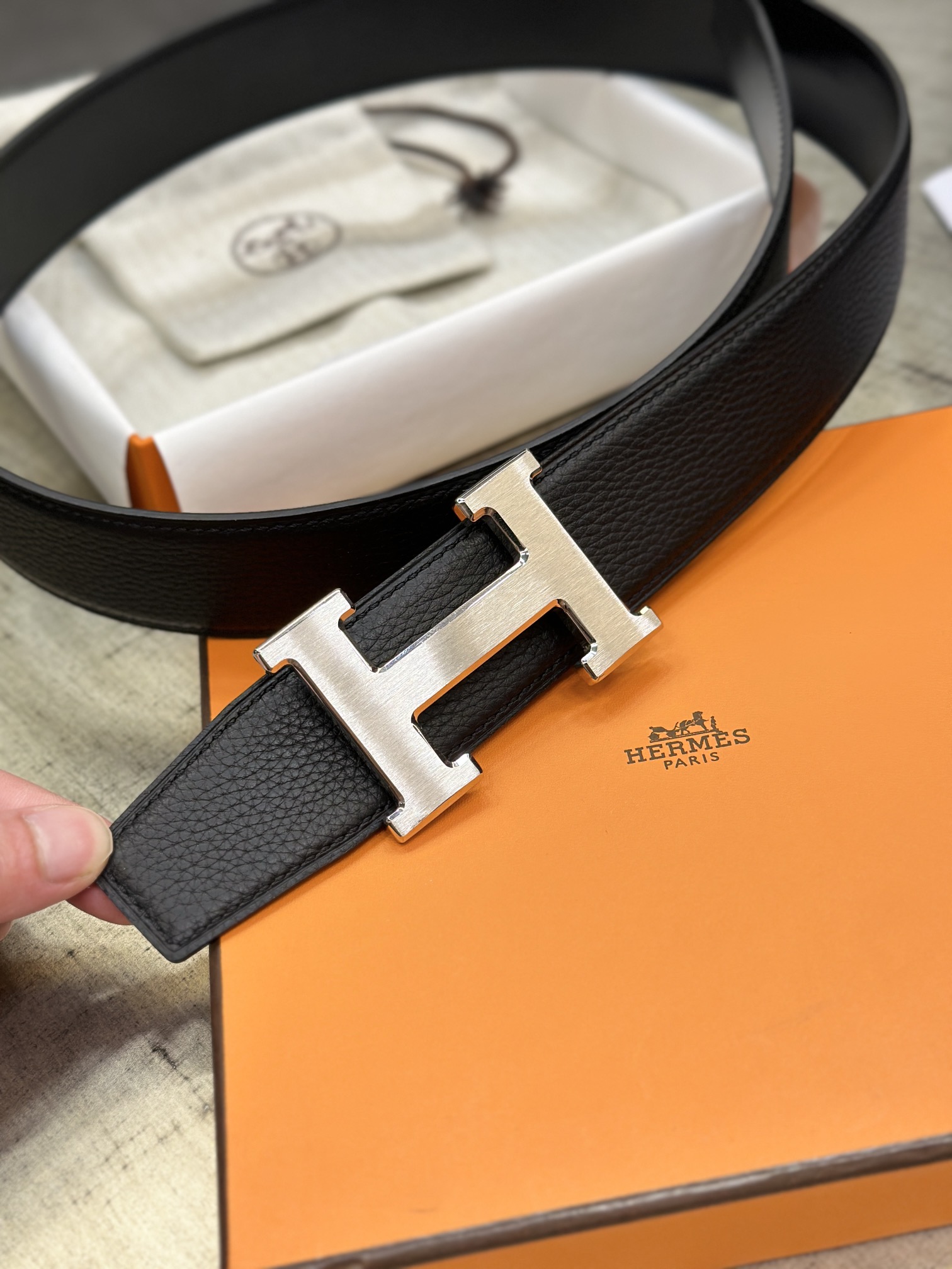 Hermès Male Basic Belt 38mm-s-m