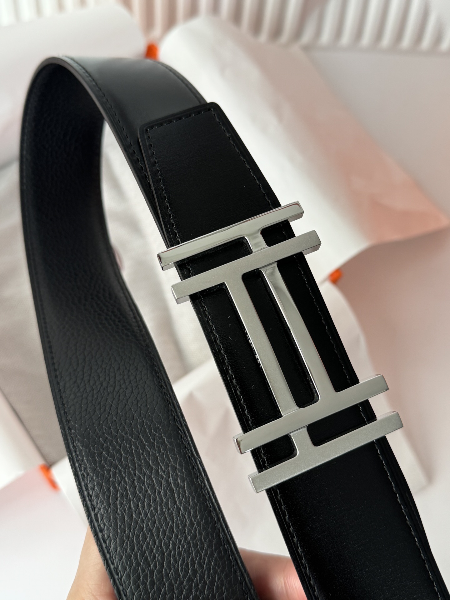 Hermès Male Basic Belt 38cm-13514