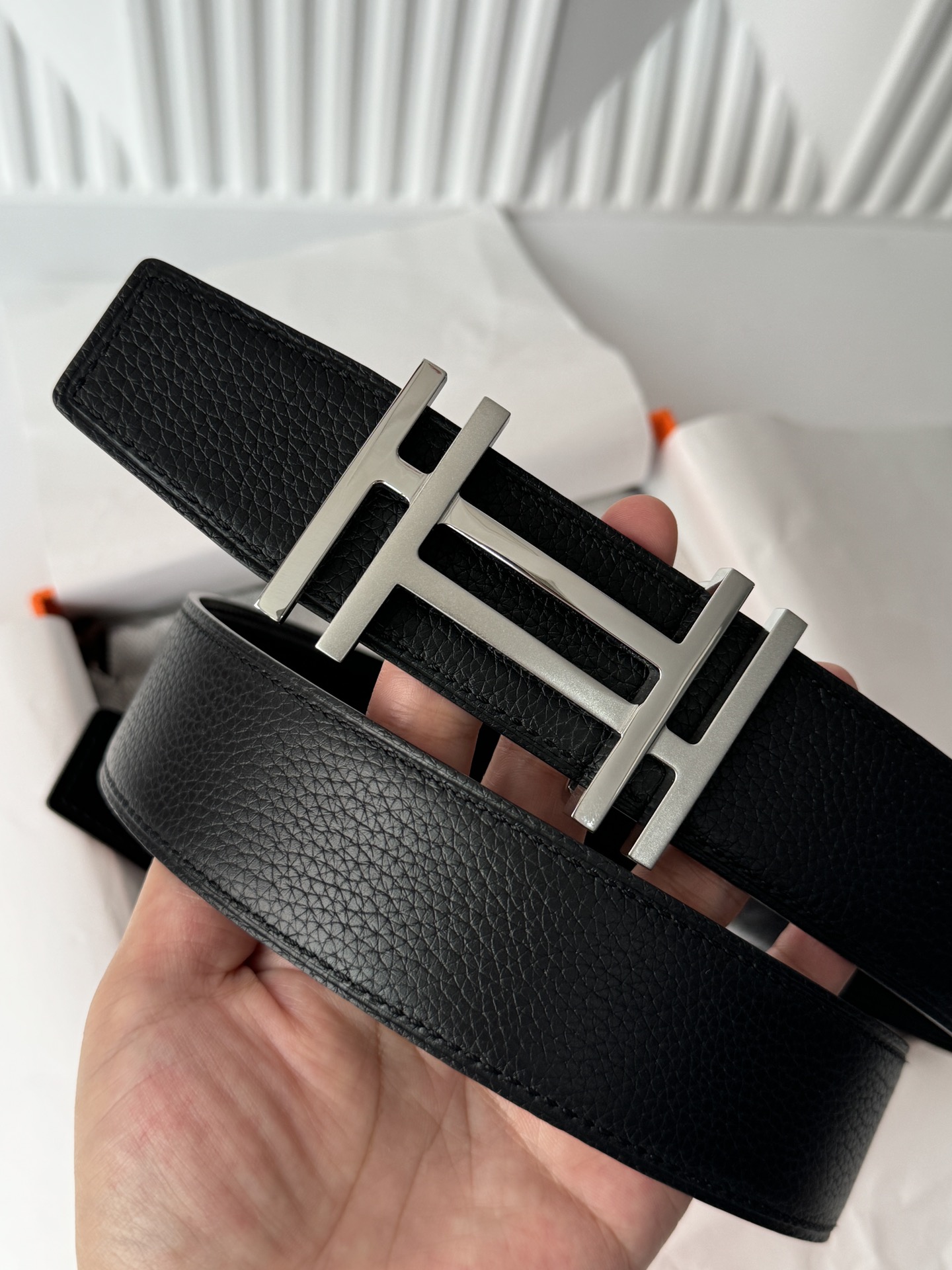 Hermès Male Basic Belt 38cm-13514