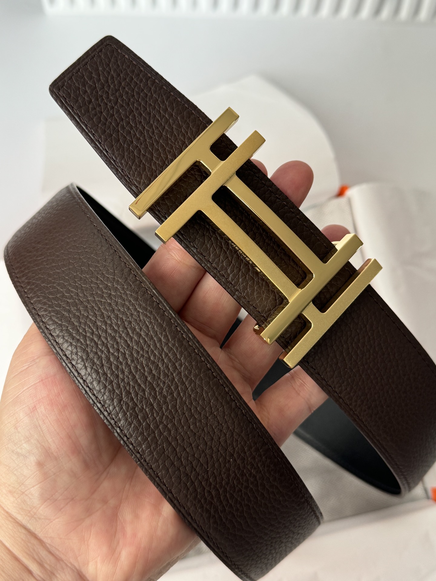 Hermès Male Basic Belt 38cm-13514