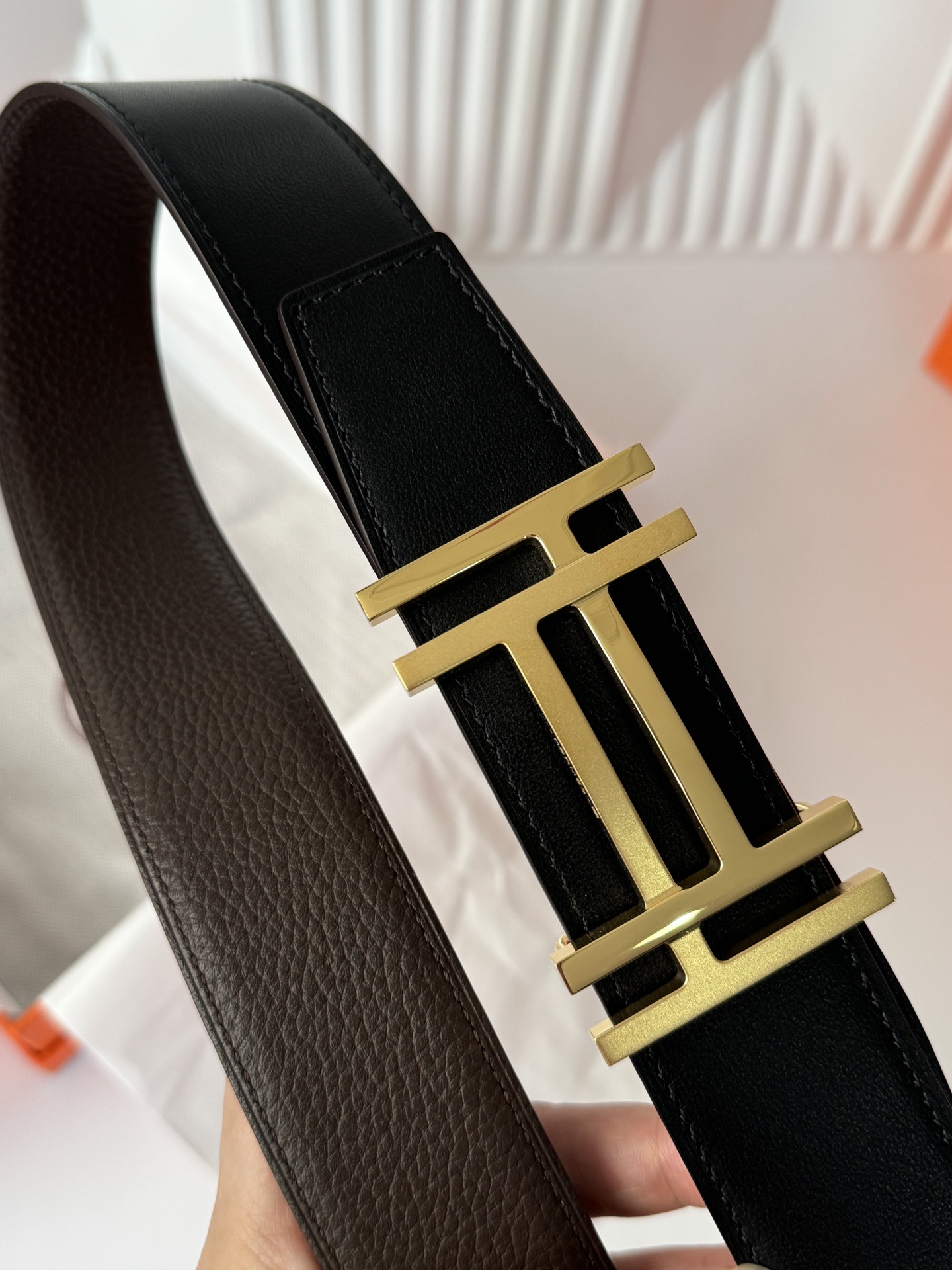 Hermès Male Basic Belt 38cm-13514