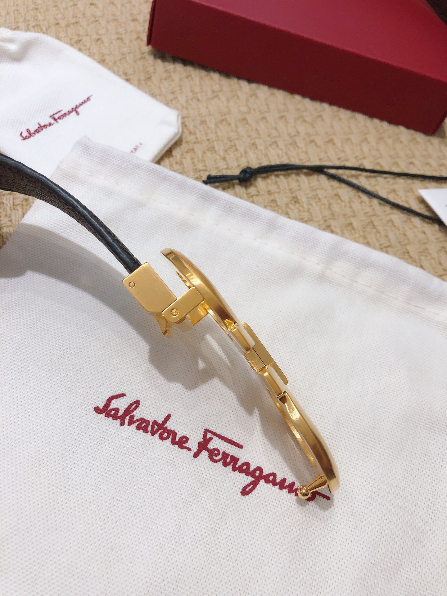 Salvatore Ferragamo Male Leather Belt Top Grain Leather M