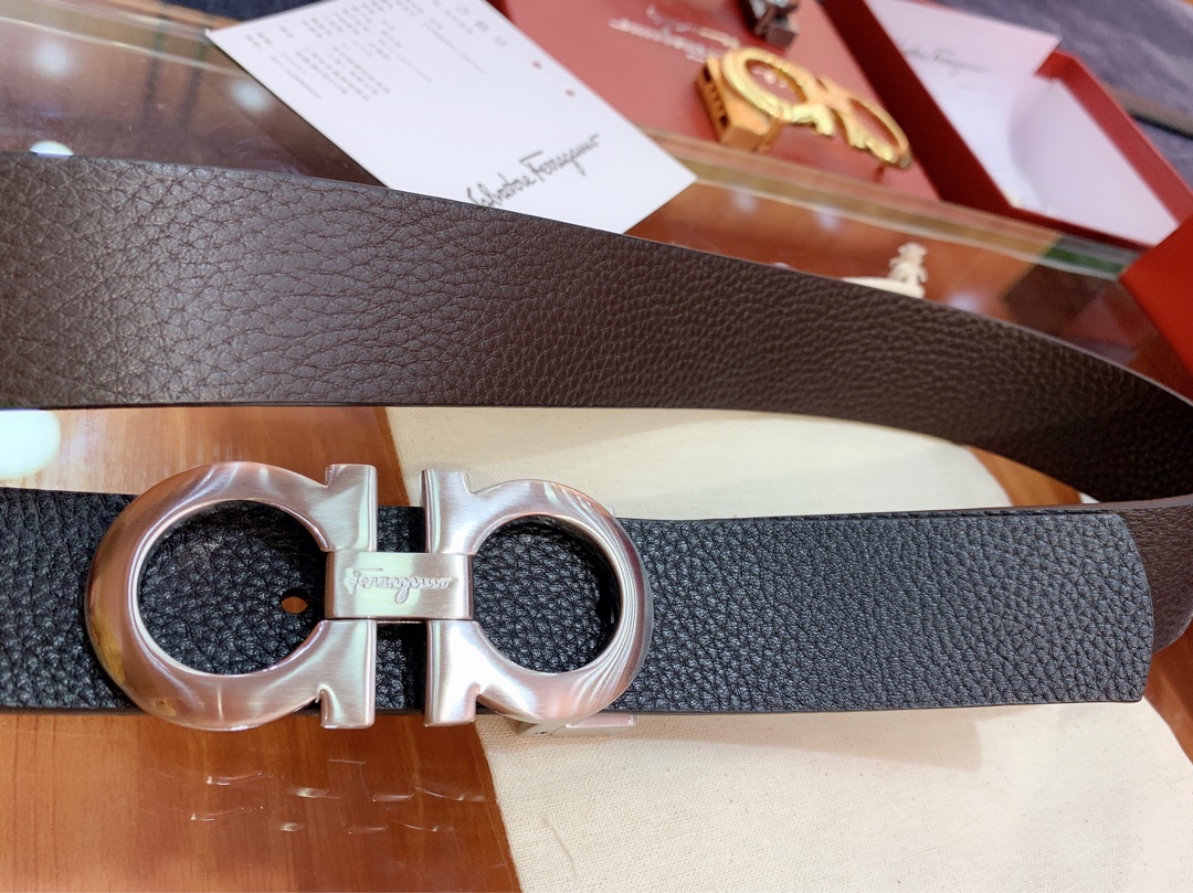 Salvatore Ferragamo Male Leather Belt Cow Leather M