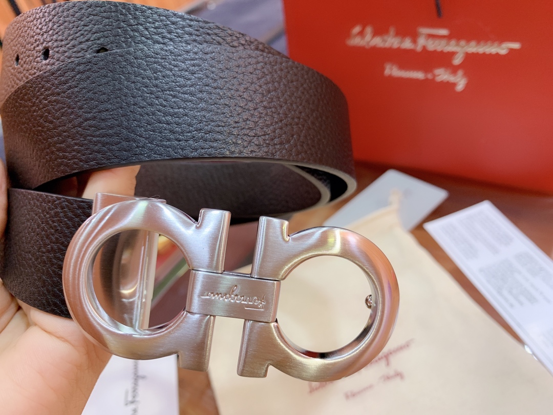 Salvatore Ferragamo Male Leather Belt Cow Leather M