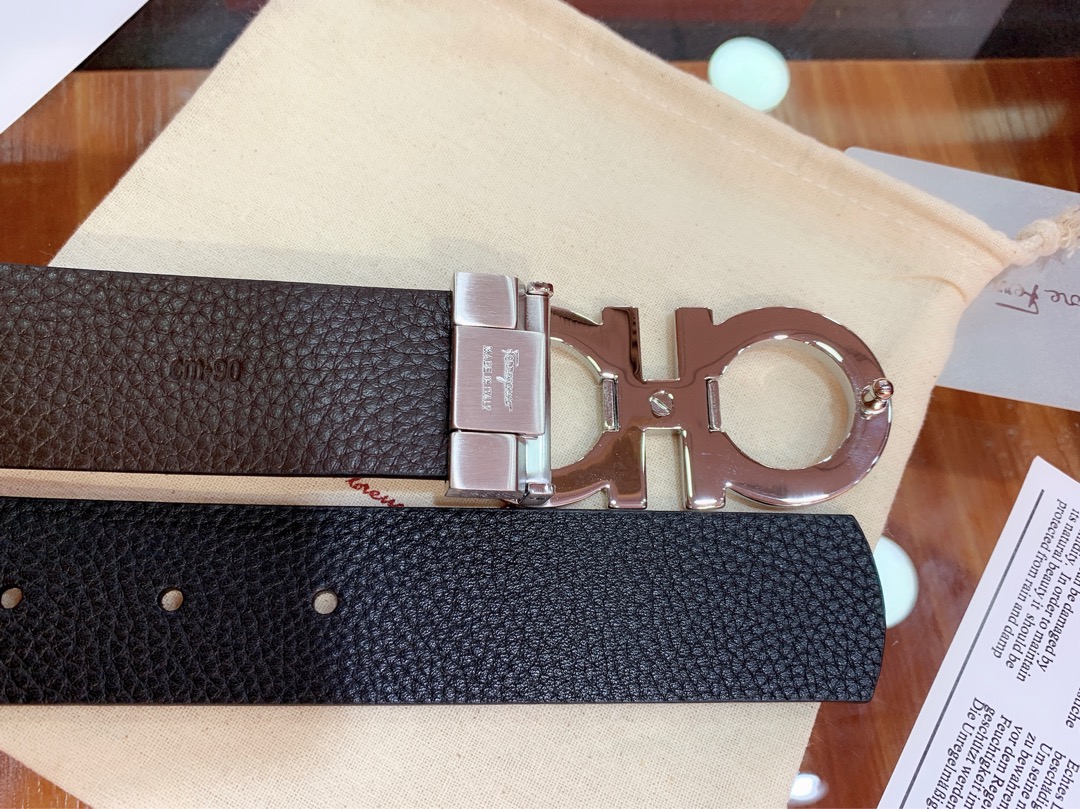 Salvatore Ferragamo Male Leather Belt Cow Leather M