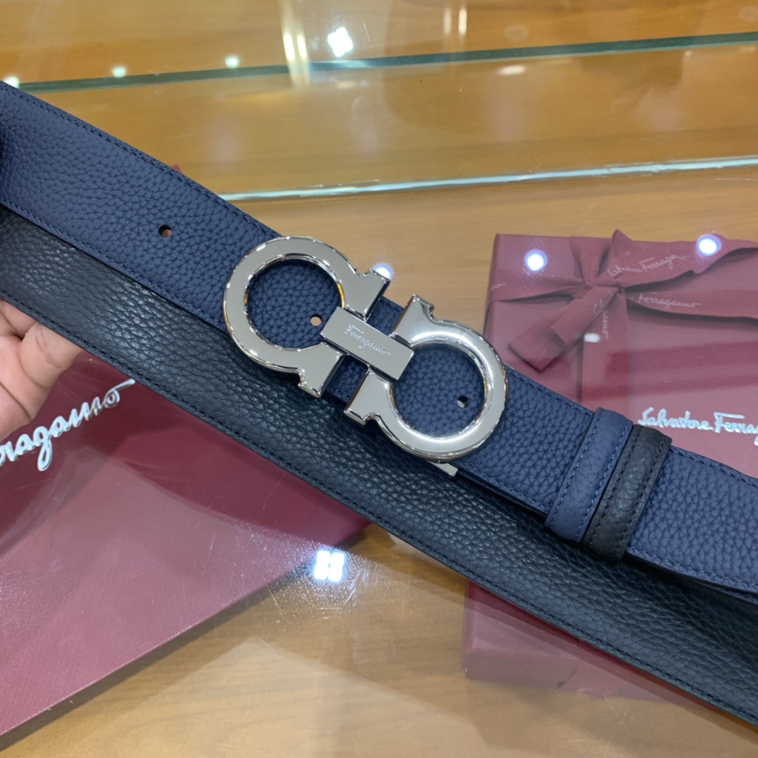 Salvatore Ferragamo Male Leather Belt Cow Leather 35mm